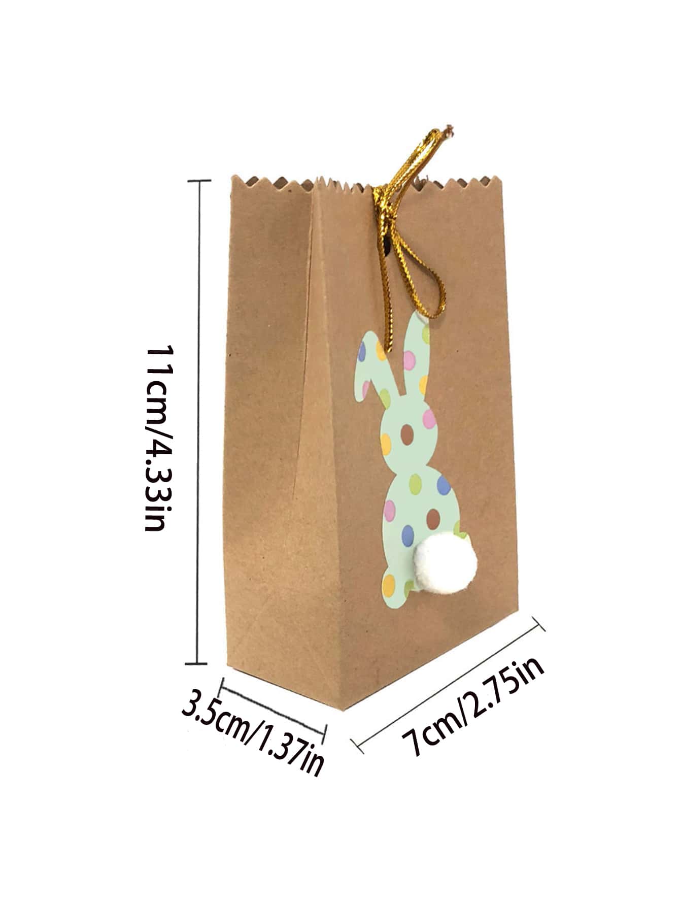 8pcs set Paper Gift Bag Cute Easter Rabbit Pattern Gift Bag For Home