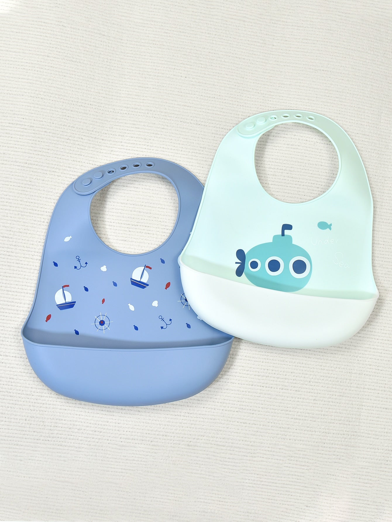 2pcs Baby Ice Cream & Frog Pattern Bib