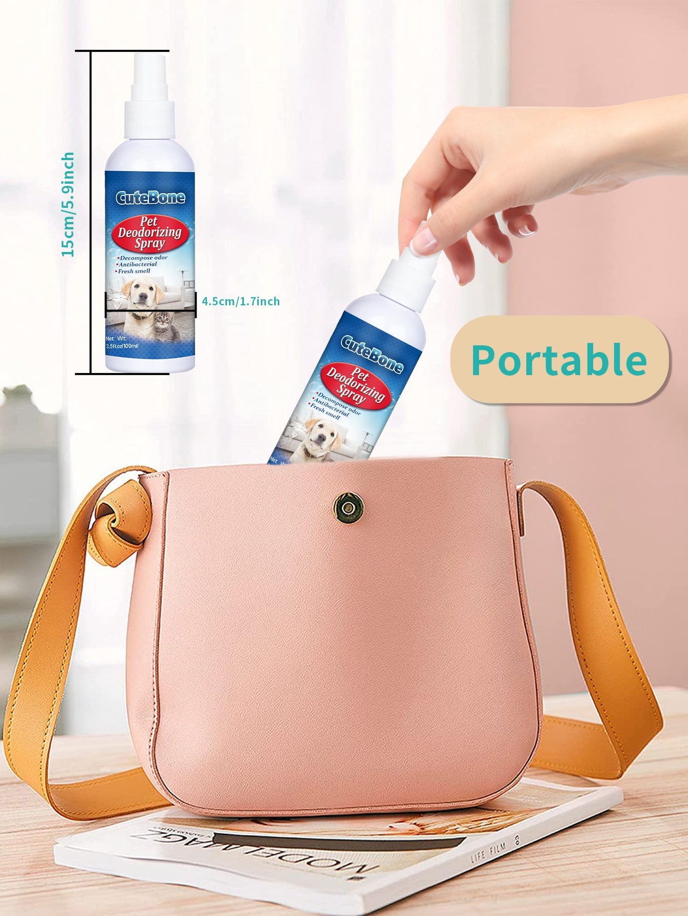 1pc Pet Deodorizing Spray For Dog And Cat For Pet Bed