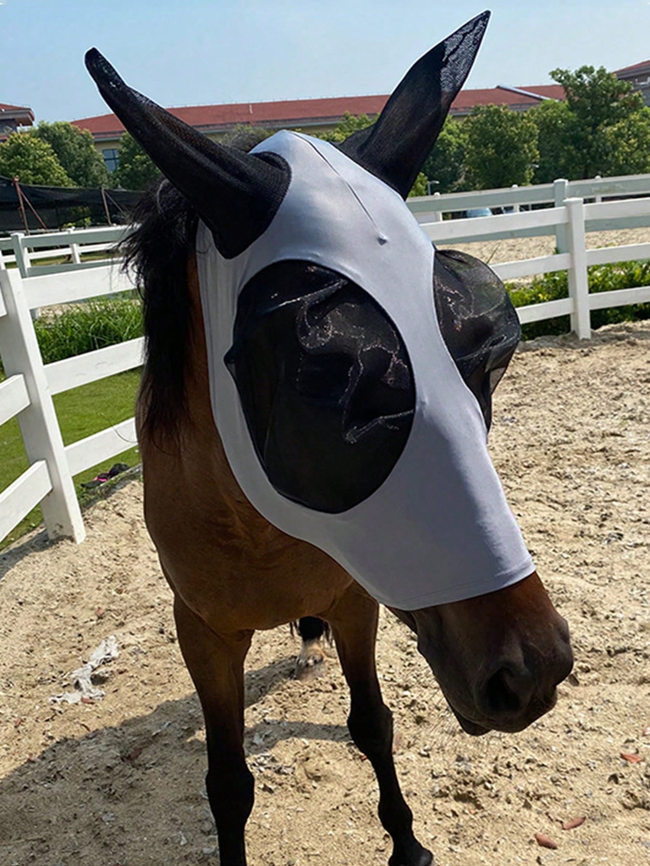1pc Random Color Horse Mask For Farm Animal For Prevent Mosquito