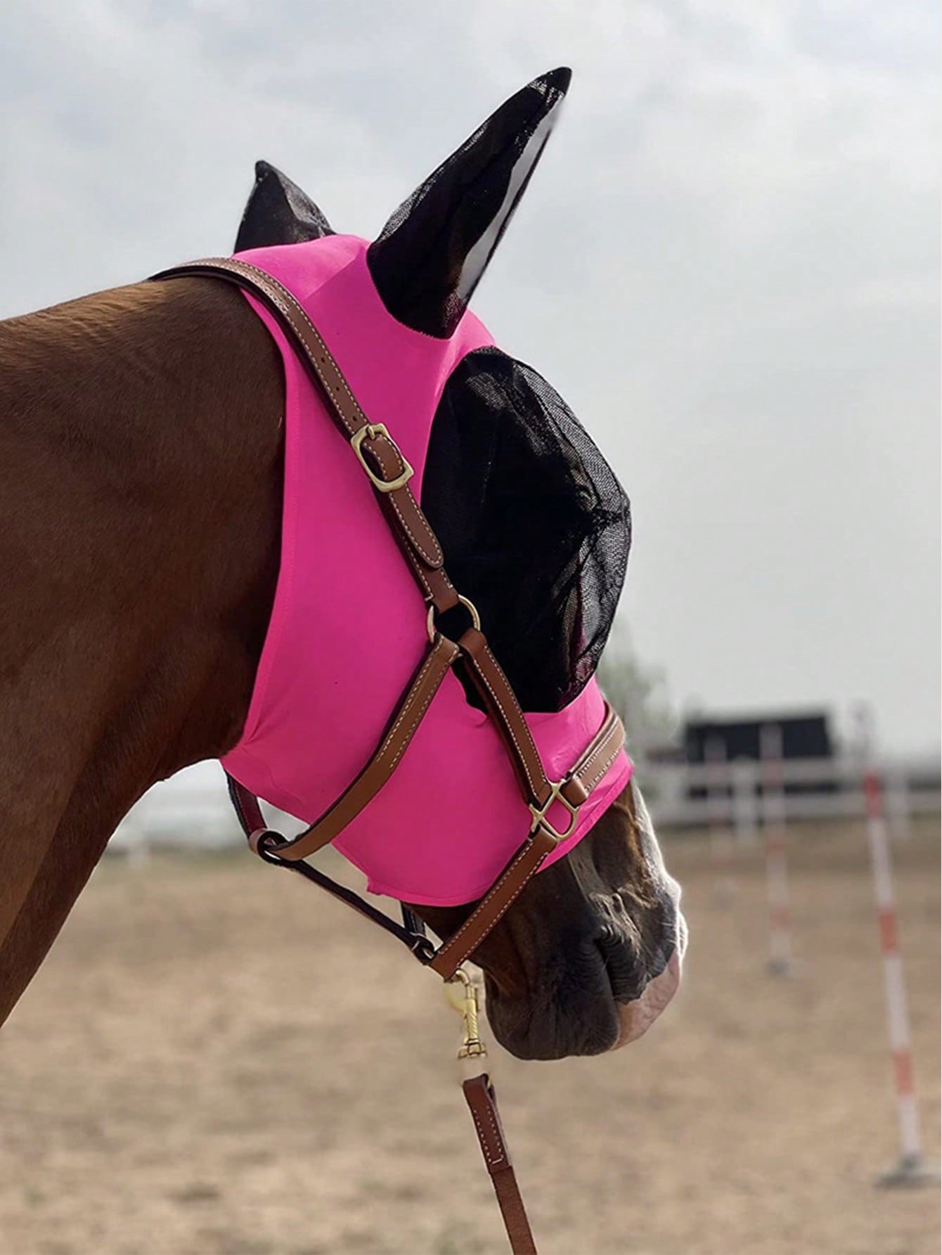 1pc Random Color Horse Mask For Farm Animal For Prevent Mosquito