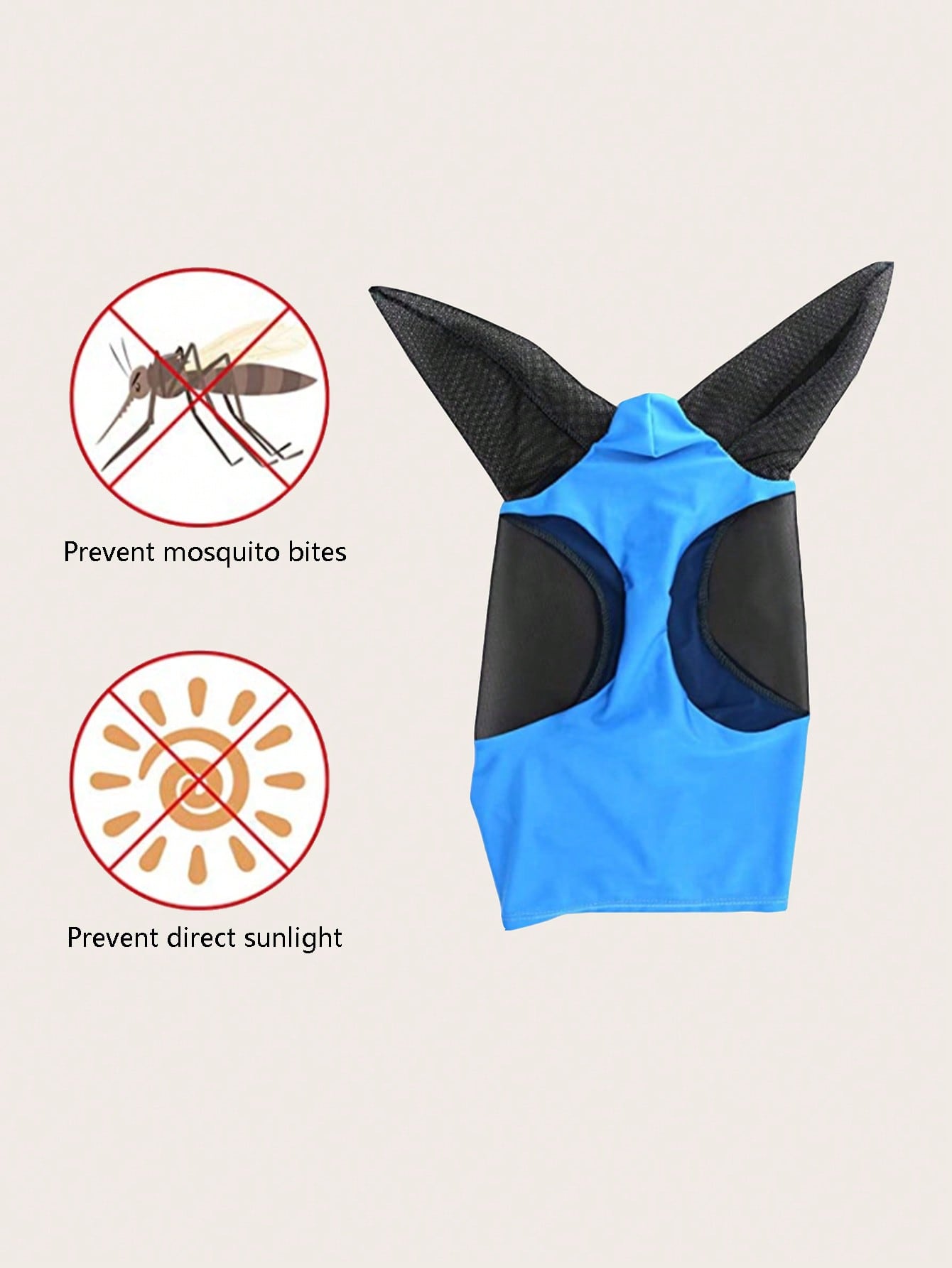 1pc Random Color Horse Mask For Farm Animal For Prevent Mosquito
