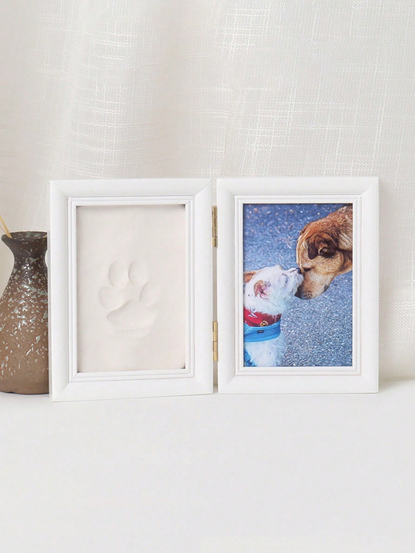 1 Set Pet Footprint Ink Pad & Frame Commemorative, Universal For Pets