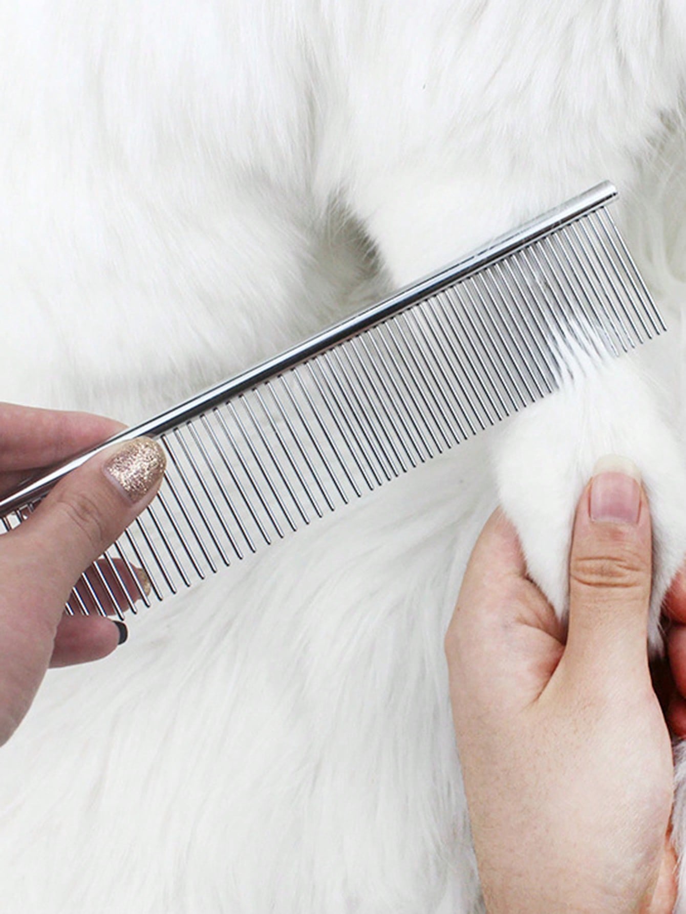 1pc Stainless Steel Pet Hair Remover Comb For Dog And Cat For Grooming