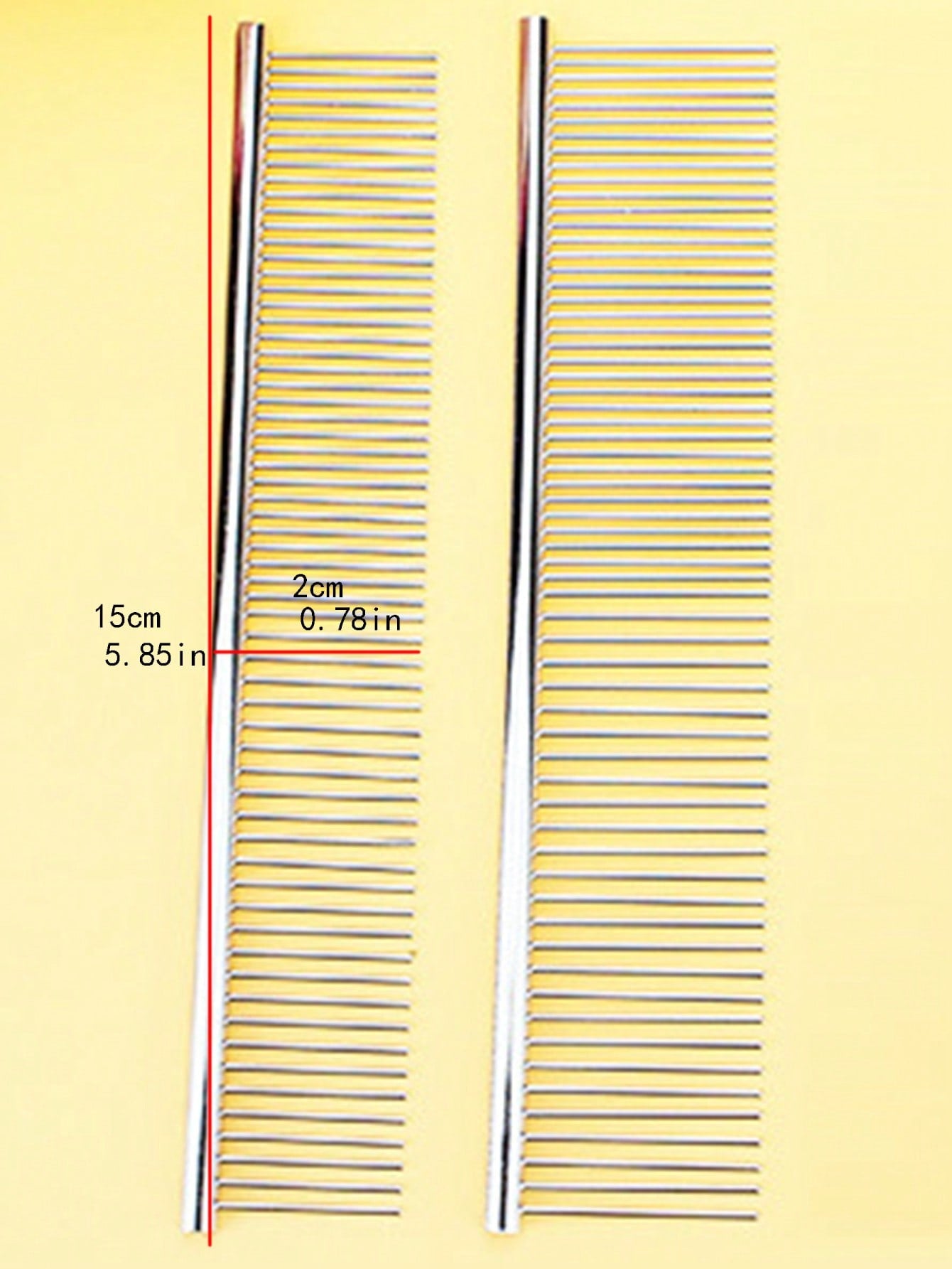 1pc Stainless Steel Pet Hair Remover Comb For Dog And Cat For Grooming