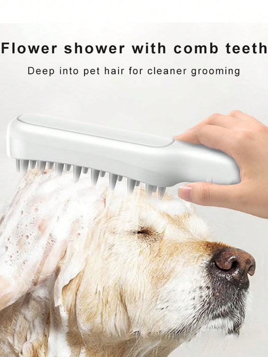 1pc Two Tone Pet Bath Brush For Dog And Cat For Massage