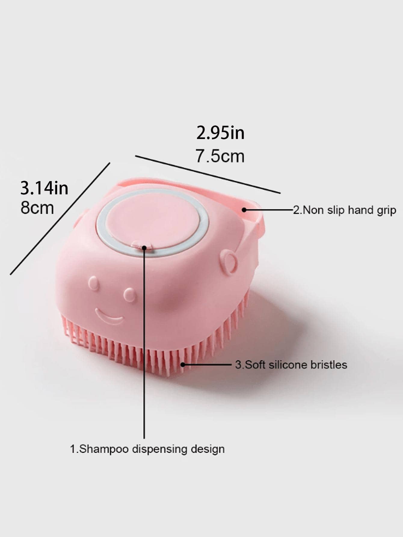 1pc Softness Silicone Pet Brush Modern Multifunctional Dog Hair Massage Bath Brush For Home