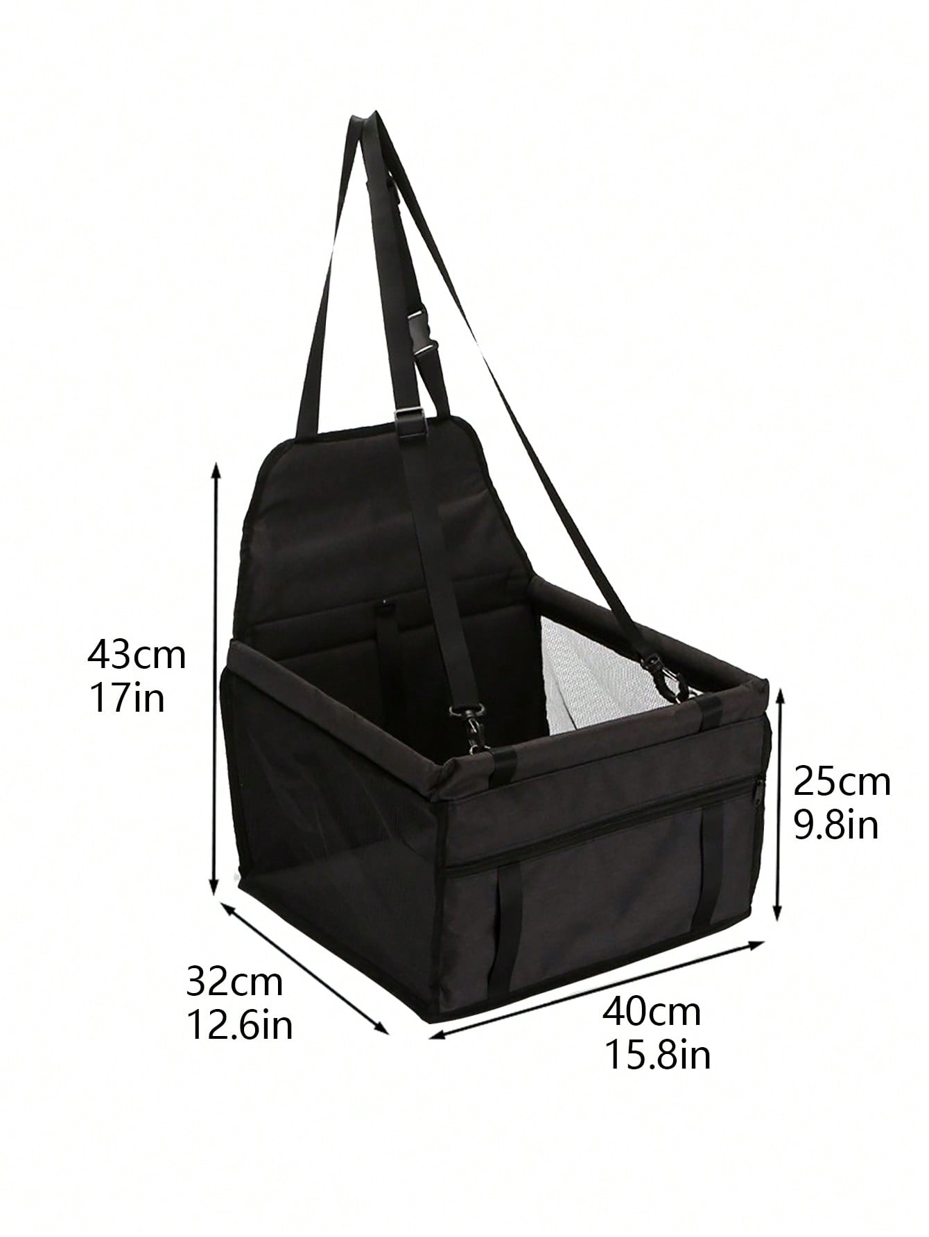 1pc Contrast Mesh Car Seat Dog Carrier Basket