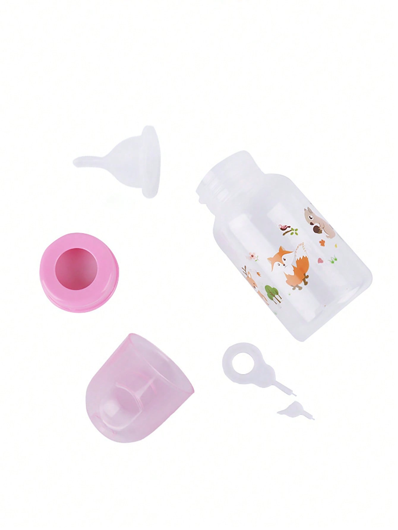 1pc Plastic Pet Feeding Bottle Cute Cartoon Graphic Pet Feeding Bottle For Cat And Dog