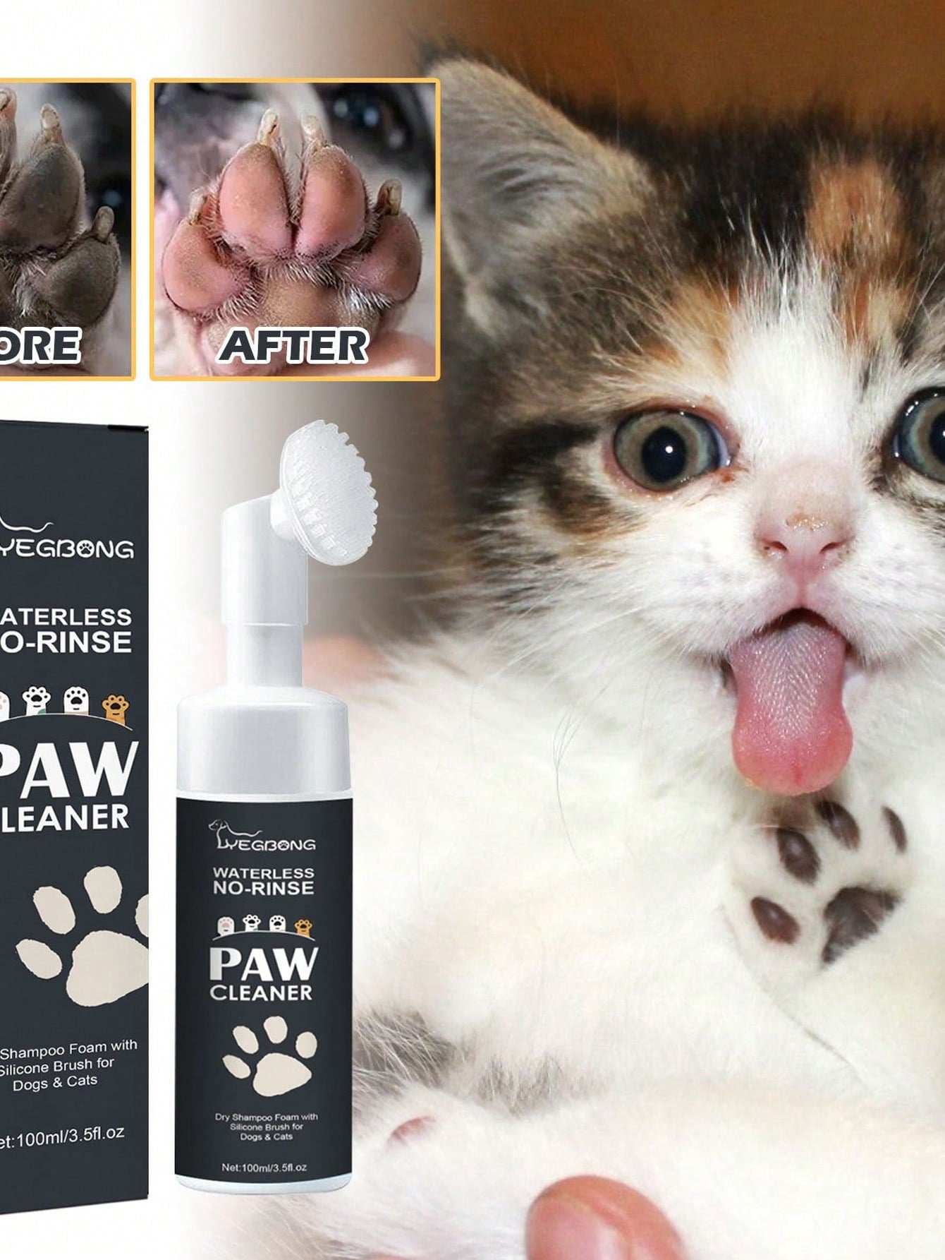 1pc Letter Graphic Pet Paw Cleaner For Dog And Cat For Cleaning