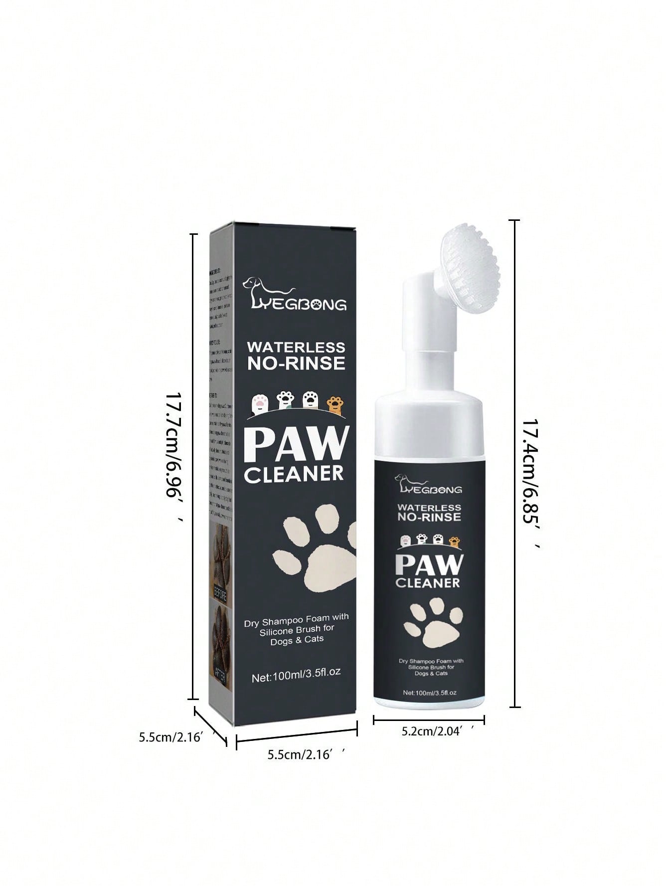 1pc Letter Graphic Pet Paw Cleaner For Dog And Cat For Cleaning