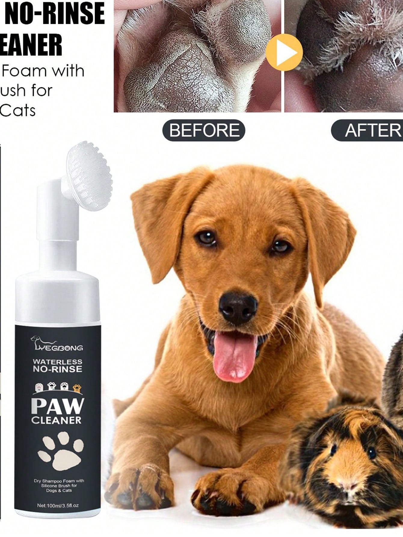 1pc Letter Graphic Pet Paw Cleaner For Dog And Cat For Cleaning