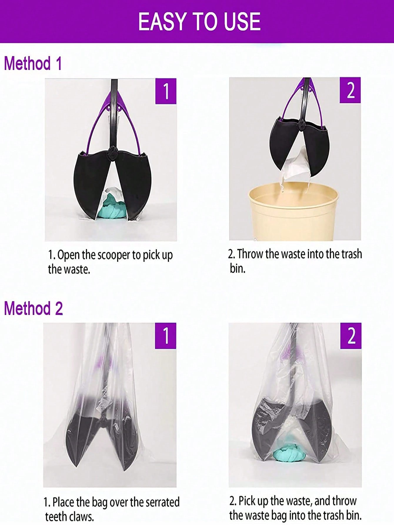 1pc Portable Pet Poop Picker For Dog And Cat For Cleaning