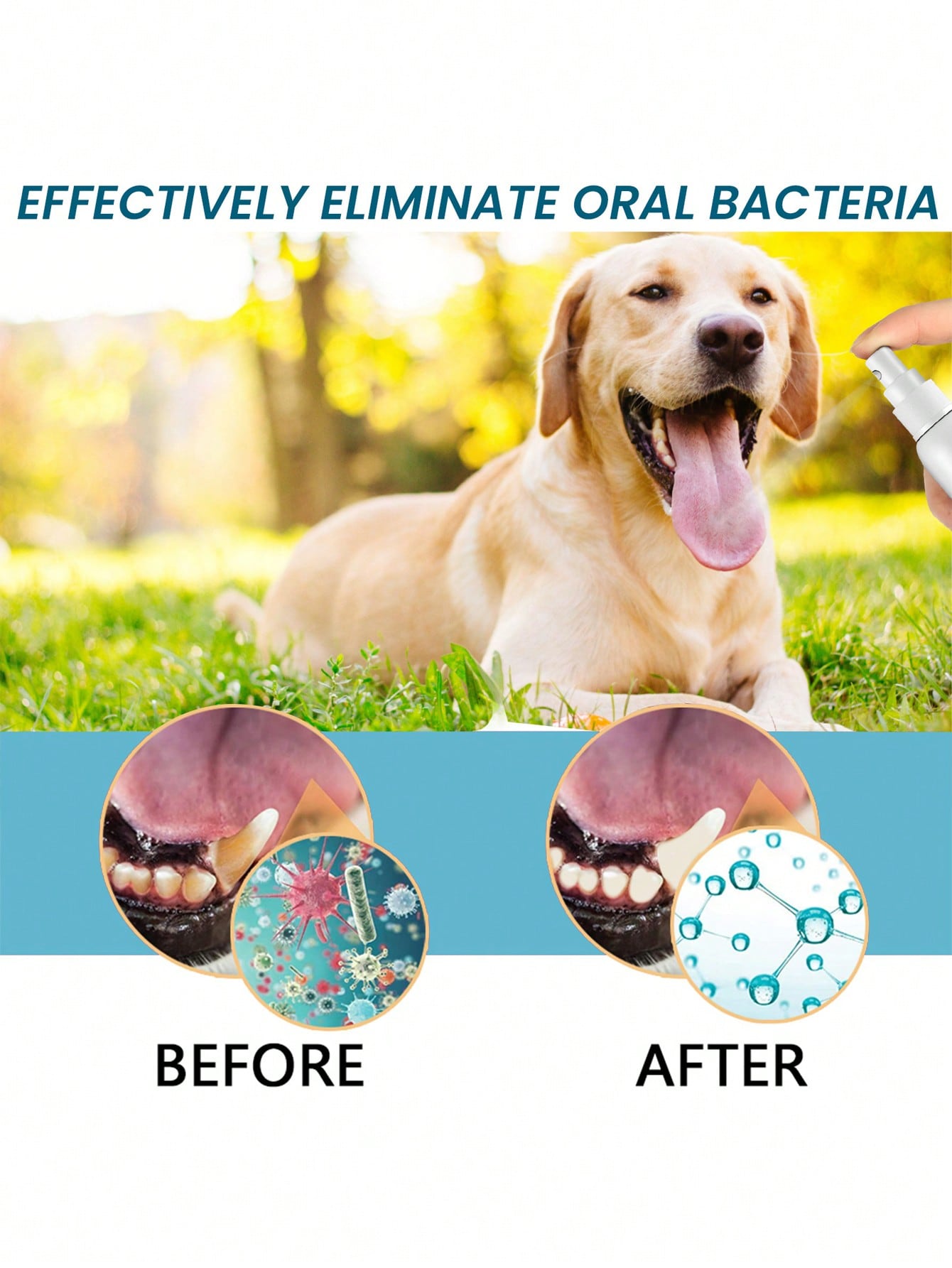 1pc Pet Mouth Wash Spray Bottle For Cat And Dog For Mouthwash Cleaning