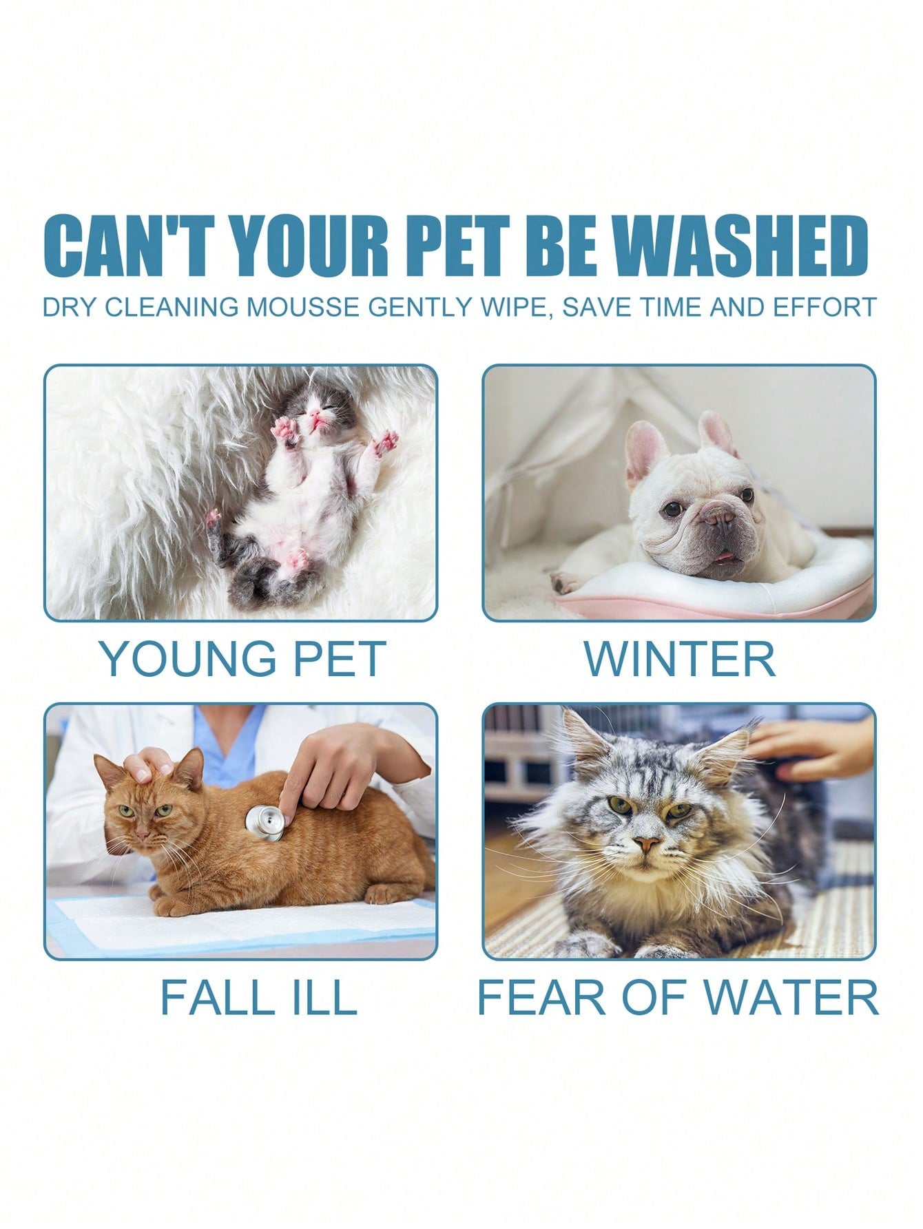 1pc Pet Dry Cleaning Mousse For Dog And Cat For Cleaning