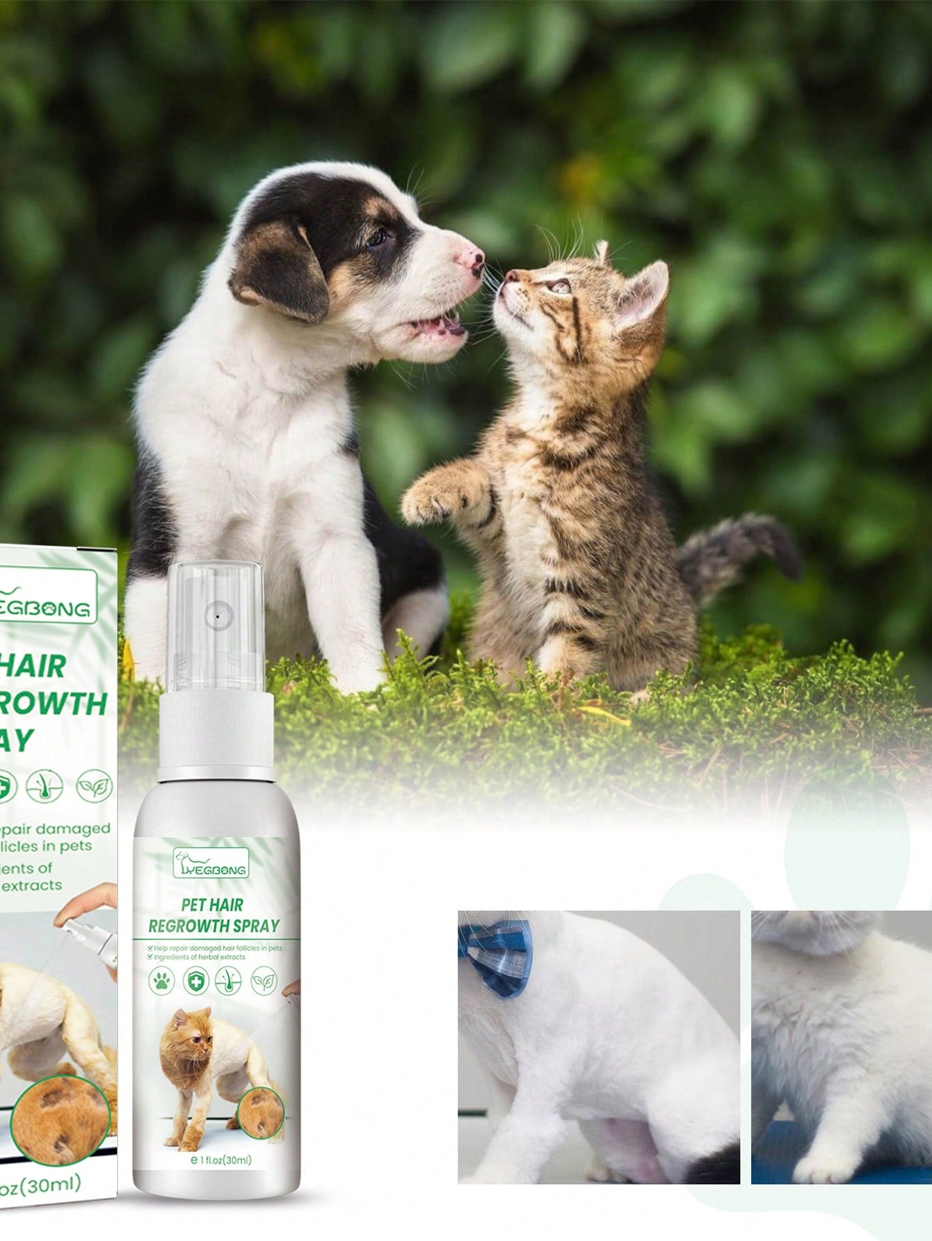 1pc Plastic Pet Hair Regrowth Spray For Dog And Cat For Health Care