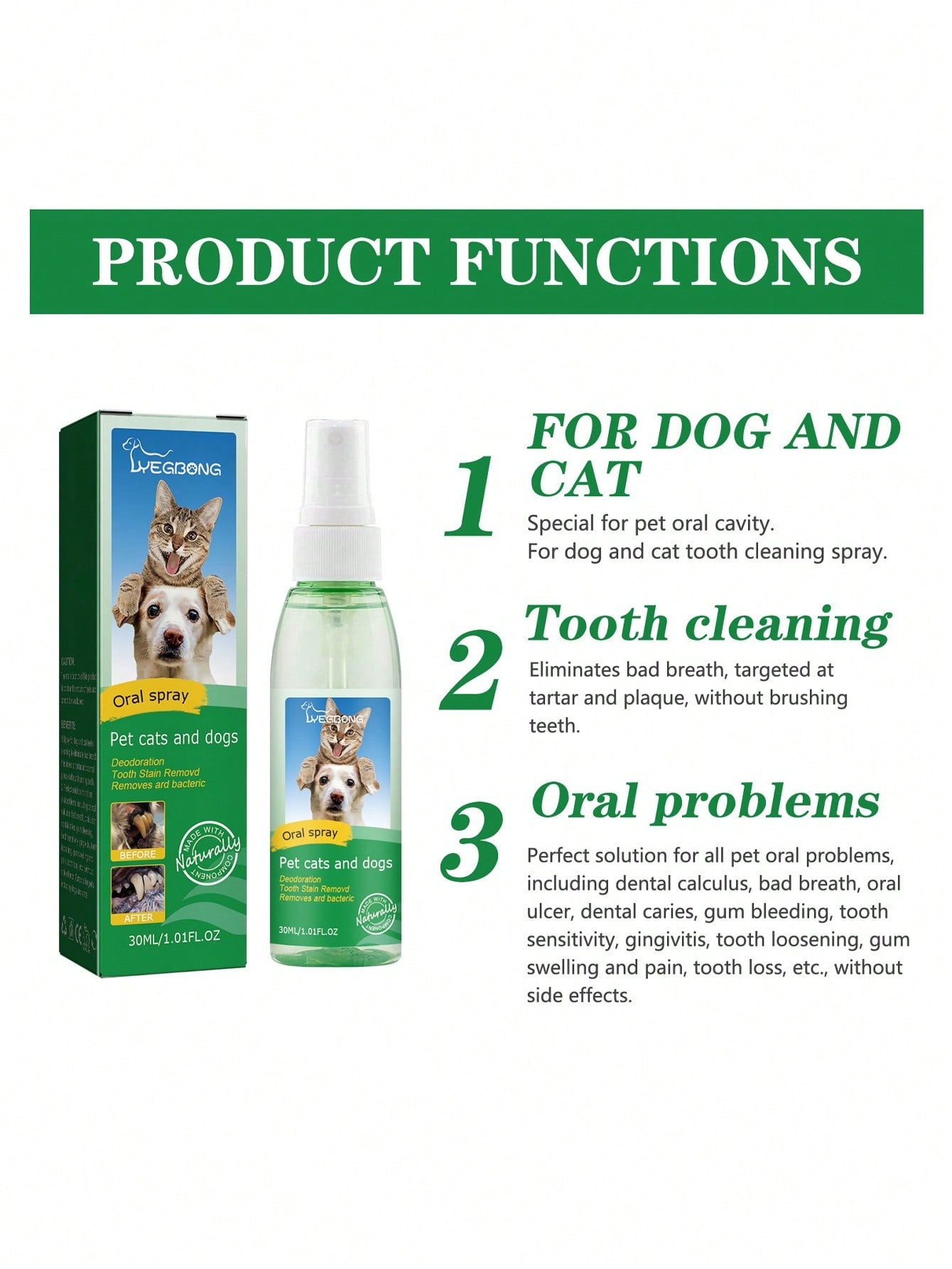 1pc Pet Teeth Cleaning Spray