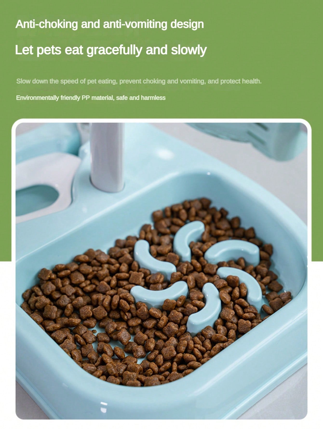 1pc Pet Bowl With Drinking Bottle For Cats And Dogs