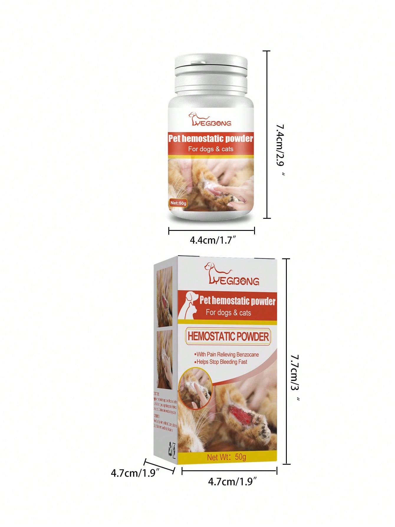 1pc Pet Hemostatic Powder For Dog Cat