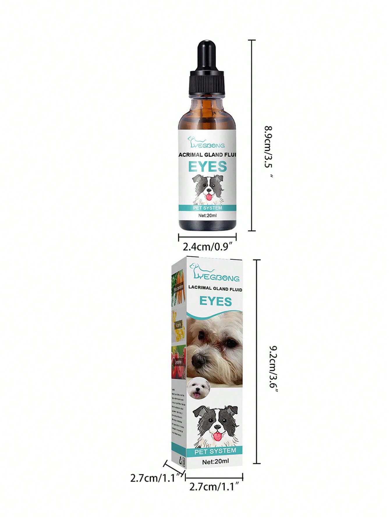 1pc 20ml Pet Tear Stain Remover For Cat Dog For Cleaning