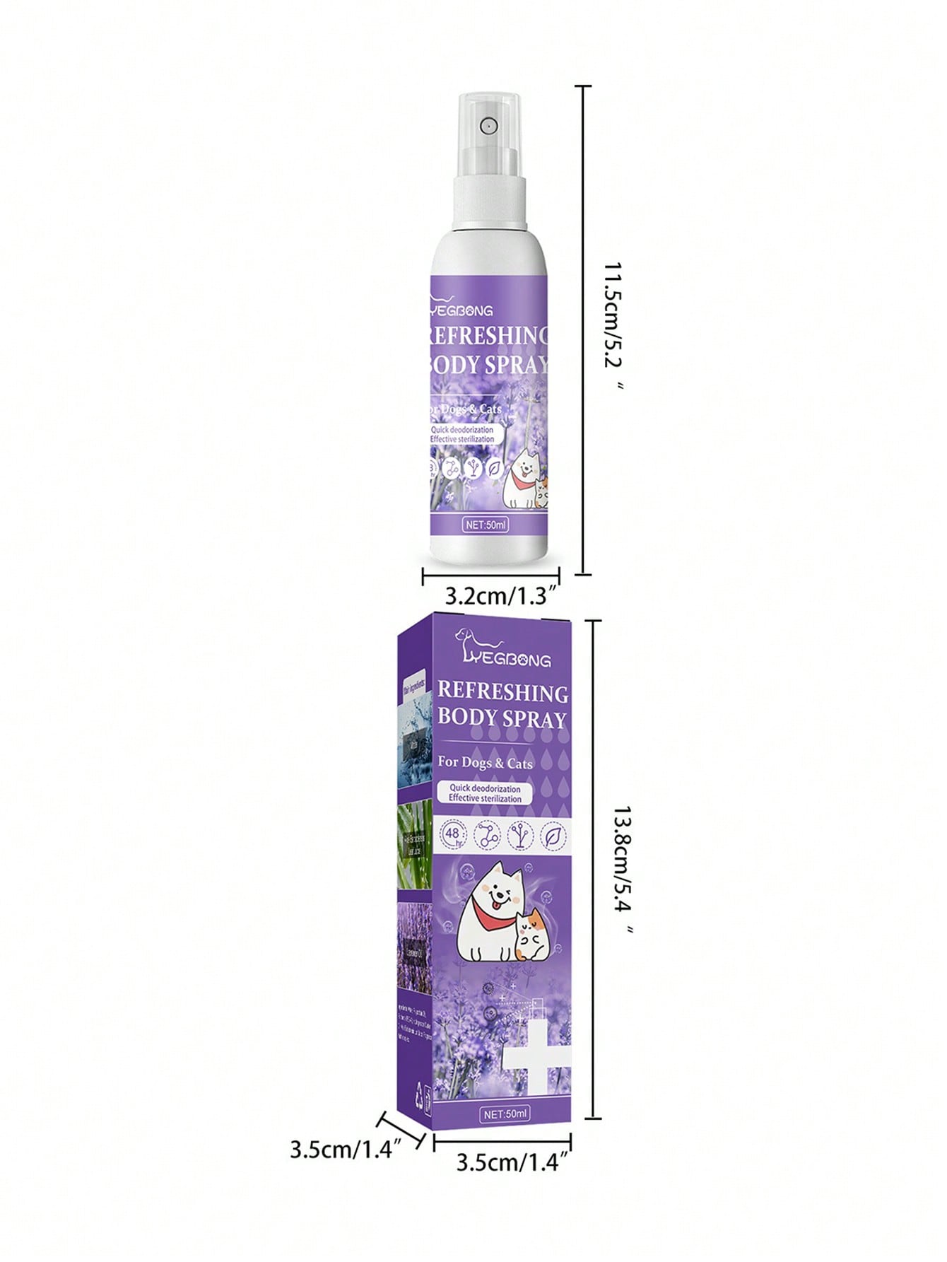 1pc Slogan Graphic Pet Deodorant For Cat Dog For Cleaning