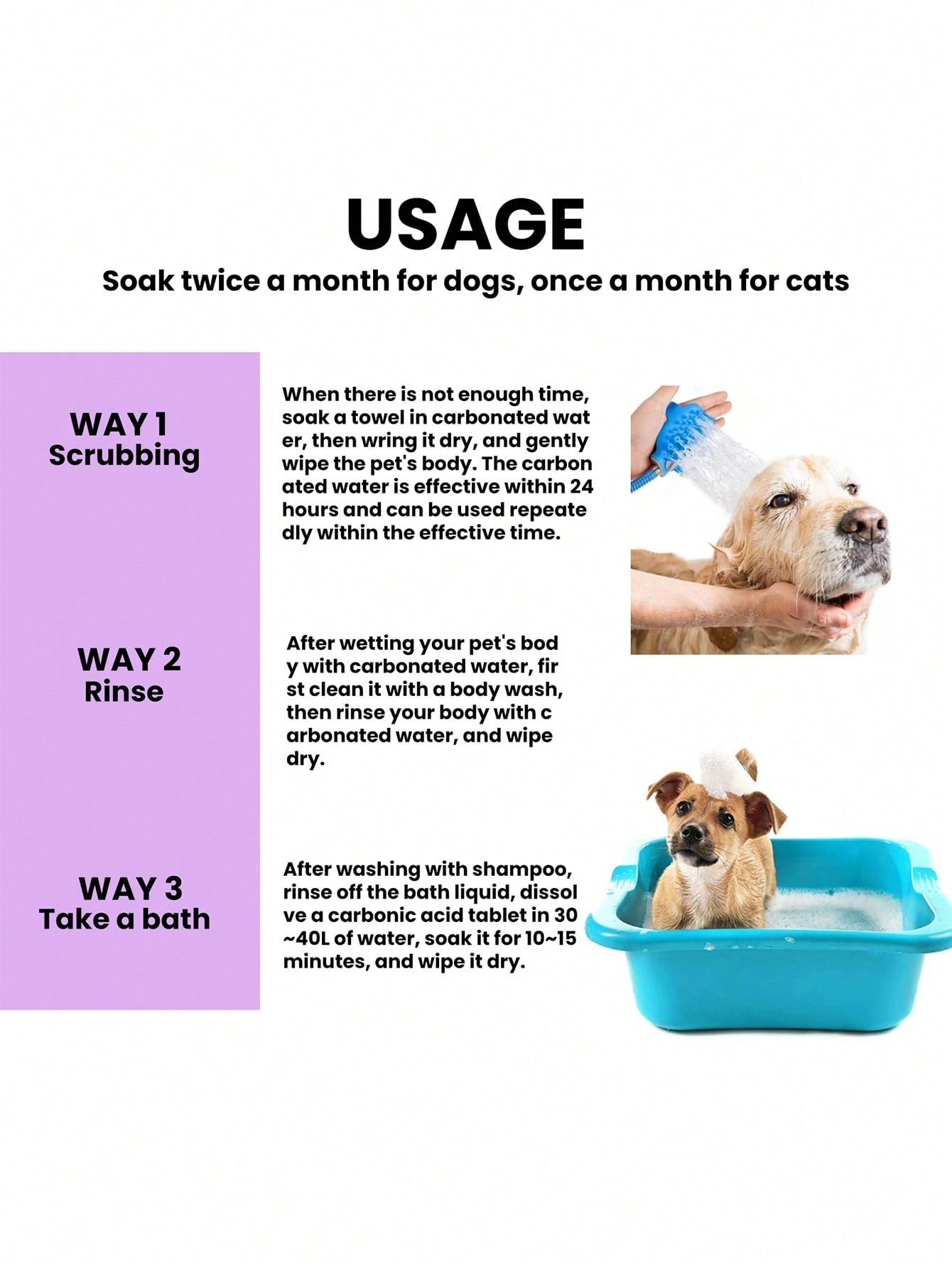 10pcs White Pet Bath Effervescent Tablet For Cat Dog For Cleaning