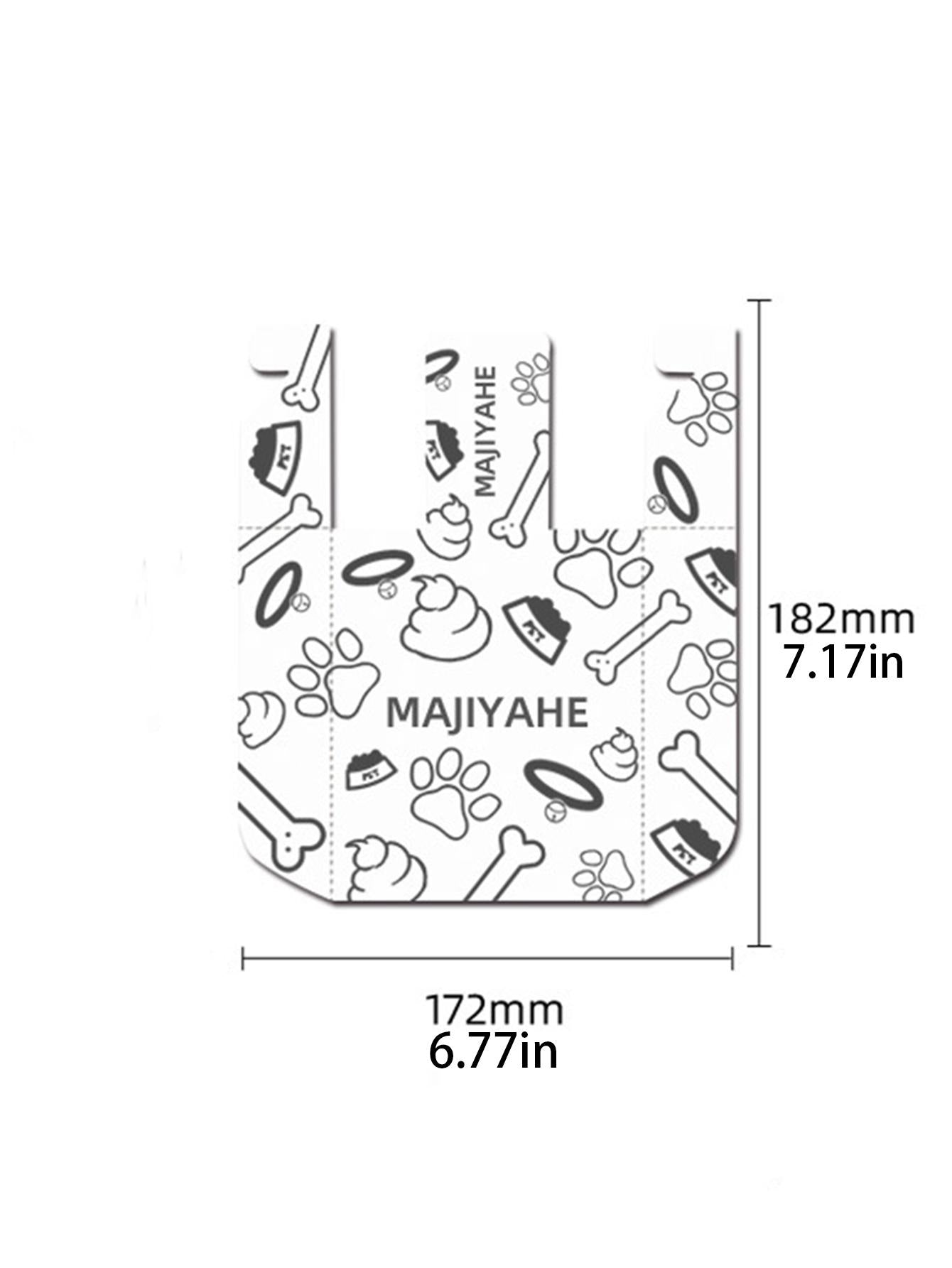 5pcs Portable Personalized Graffiti Environmentally Friendly Disposable Pet Waste Bags Outdoor Disposable Thickened Dog Poop Scoop That Is Not Easy To Deform