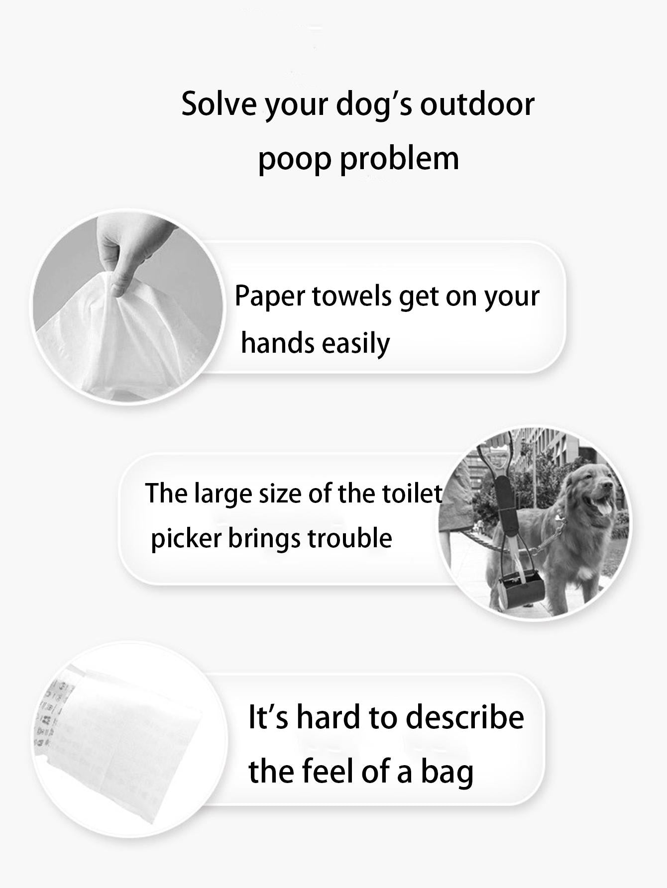 5pcs Portable Personalized Graffiti Environmentally Friendly Disposable Pet Waste Bags Outdoor Disposable Thickened Dog Poop Scoop That Is Not Easy To Deform
