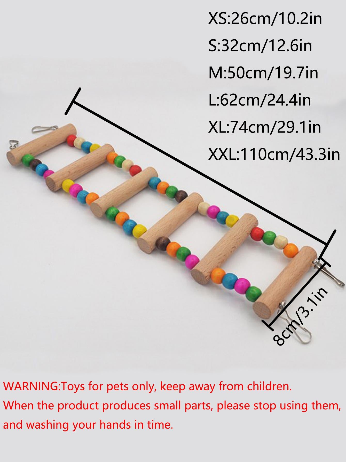 1pc Beaded DIY Laddering Rope Parrot Training Toy