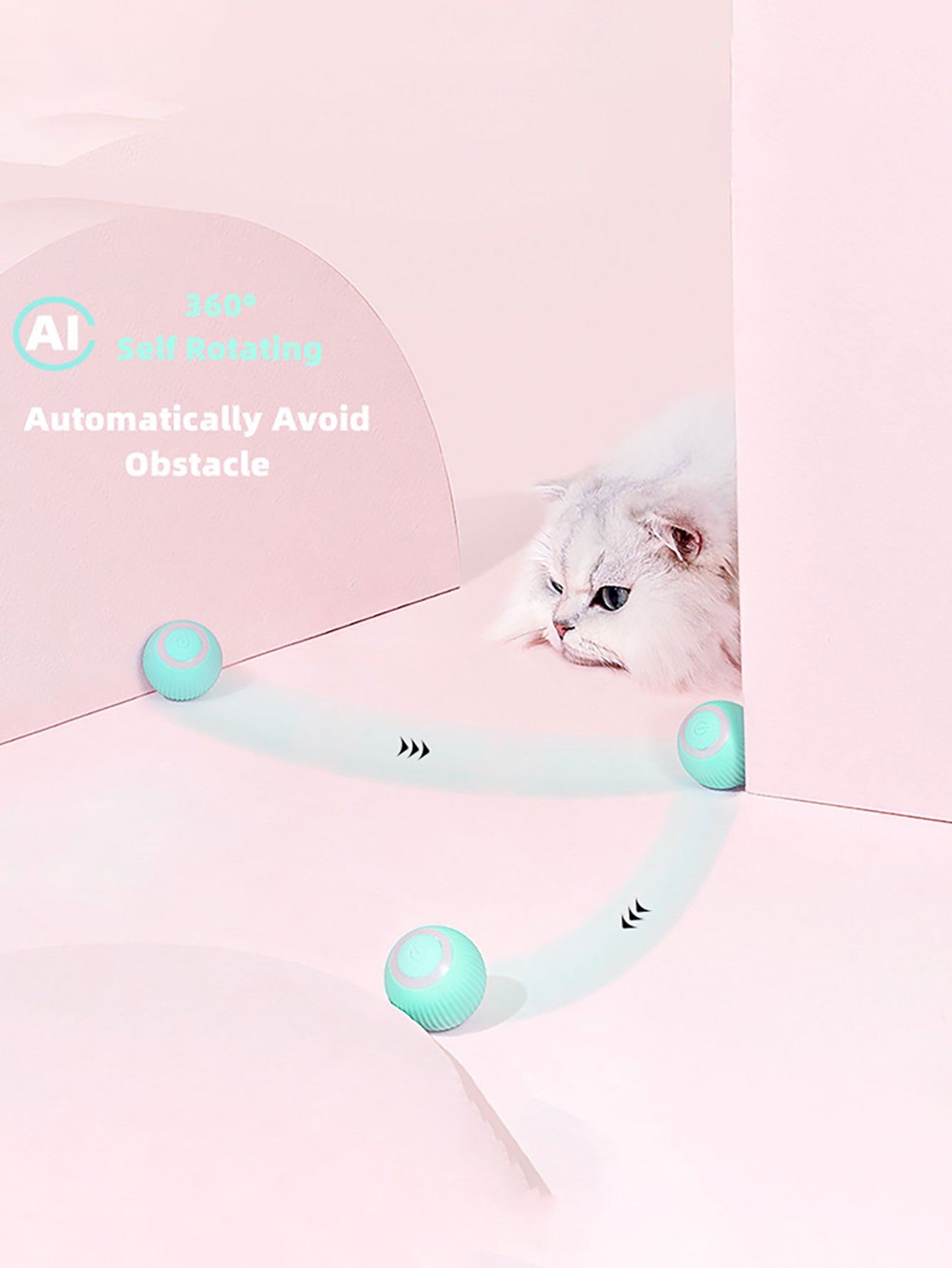 Electronic Ball Design Pet Toy With Led Light For Cat And Dog For Play