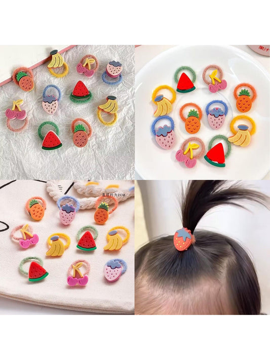 Baby & Children's Hair Ties, Small Size And Elastic, Thumb Design, Good Elasticity, No Damage To Hair