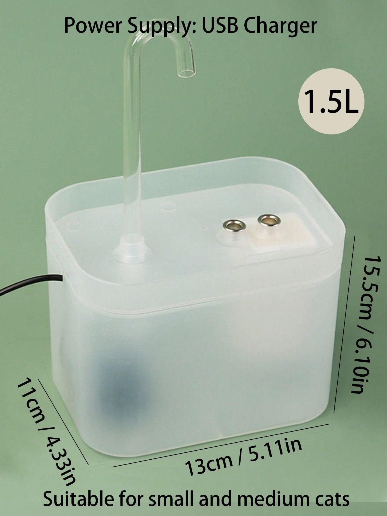 1pc Electric Pet Water Fountain For Dog And Cat For Drink More Water