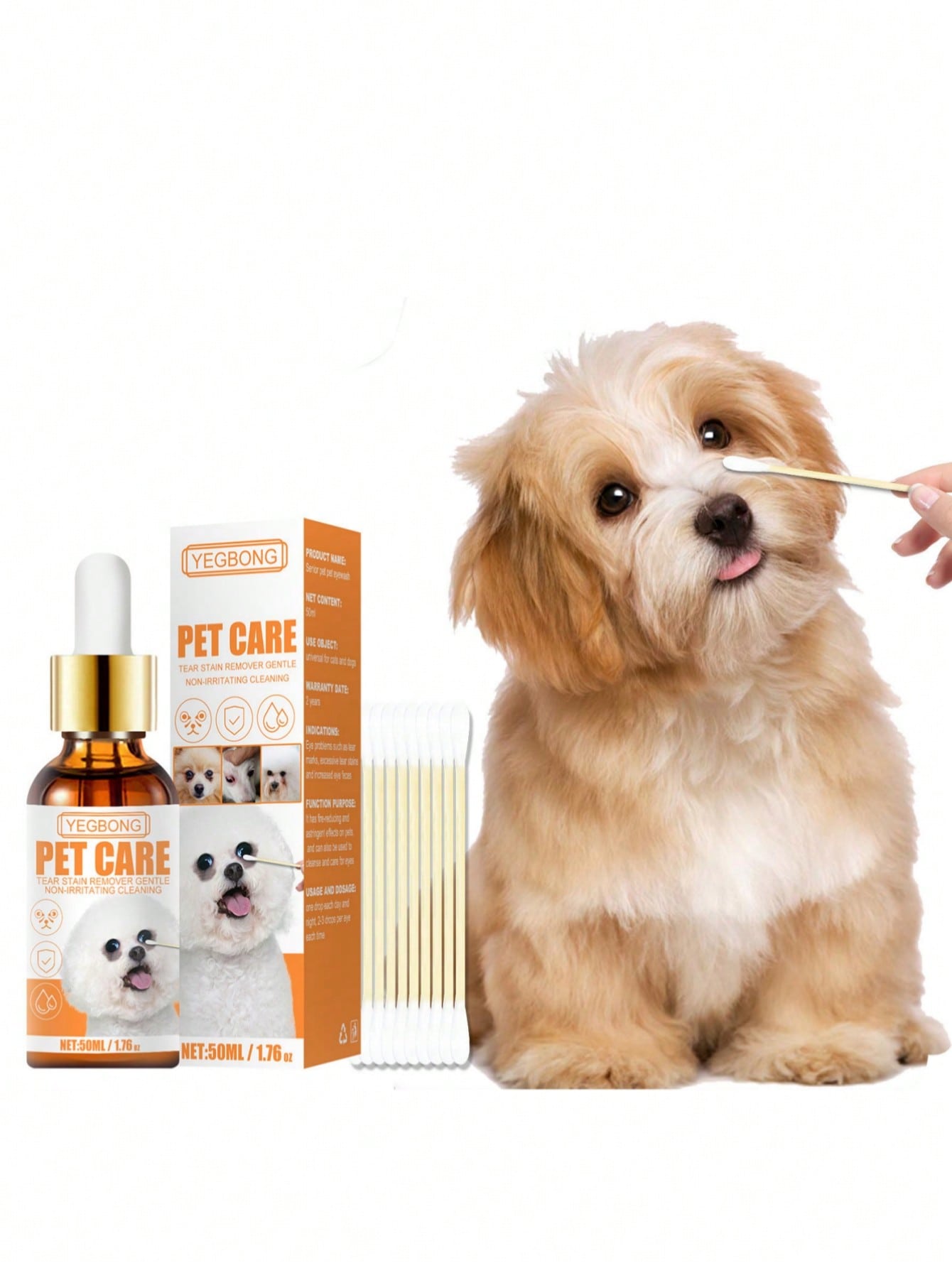 1pc Pet Eye Drops For Tear Stain Removal And Cleaning Suitable For Both Dogs And Cats