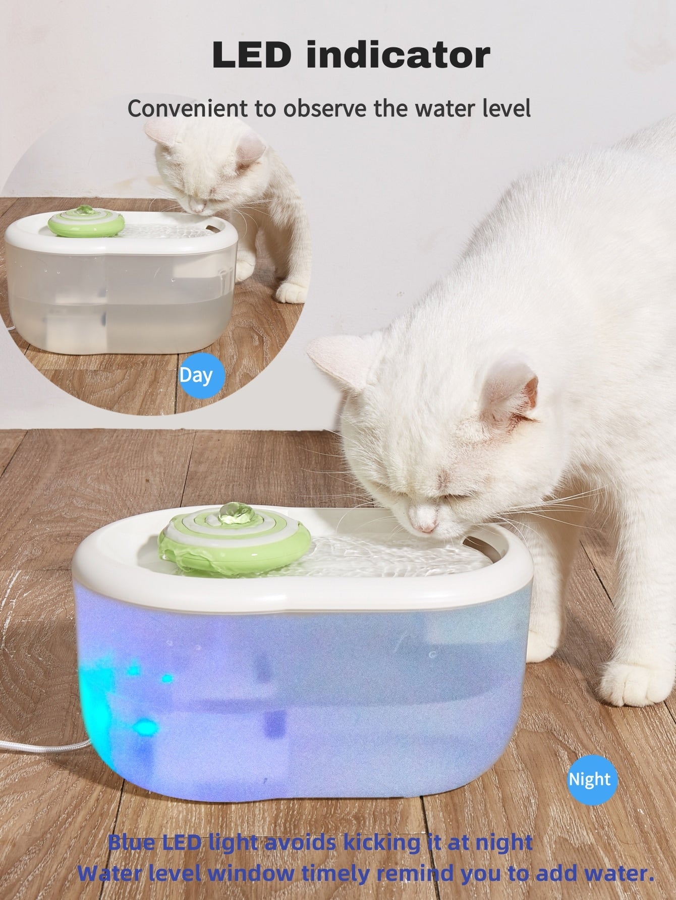 1pc 2 2l Pet Water Fountain With Automatic Circulation Filters For Small And Medium sized Dogs And Cats USB Powered adapter Not Included
