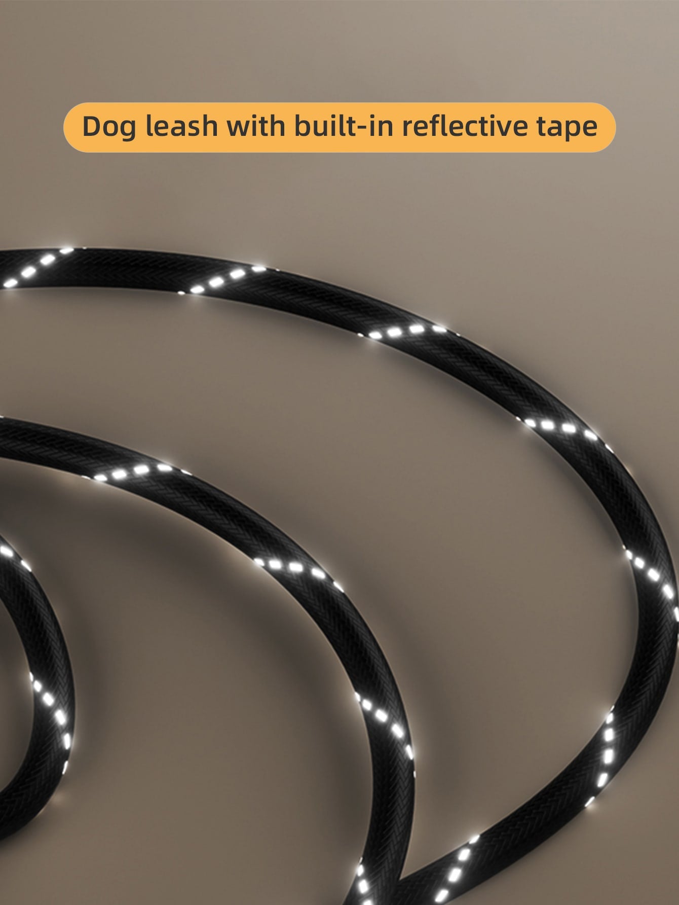dog leash with flashlight and dog waste bag dispenser