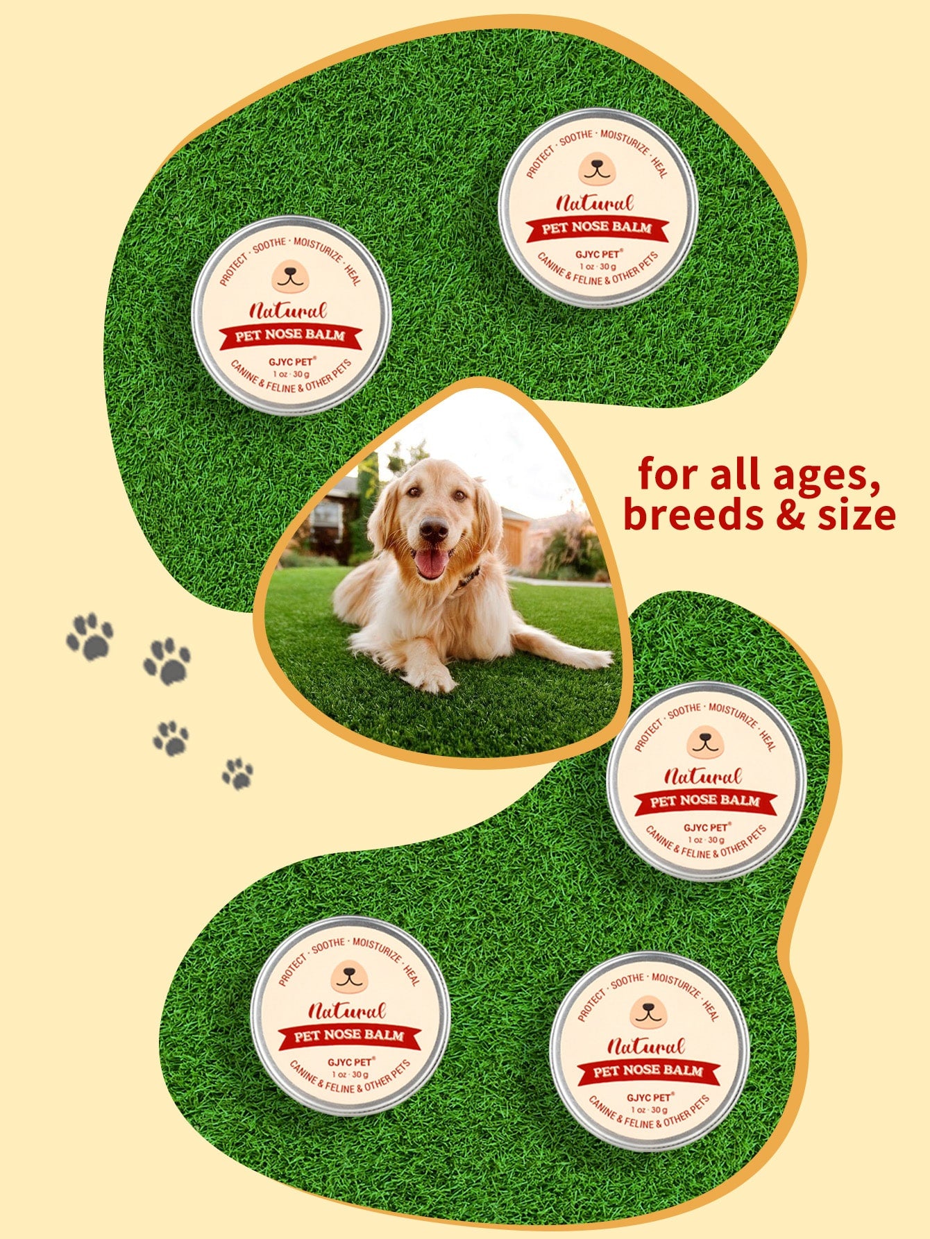 Pet Nose Moisturizing Balm 1 Oz: Prevents Dry Noses In Dogs And Cats (including French Bulldogs), Repairs Dryness And Cracks, Deeply Moisturizes, Can Be Licked Safely