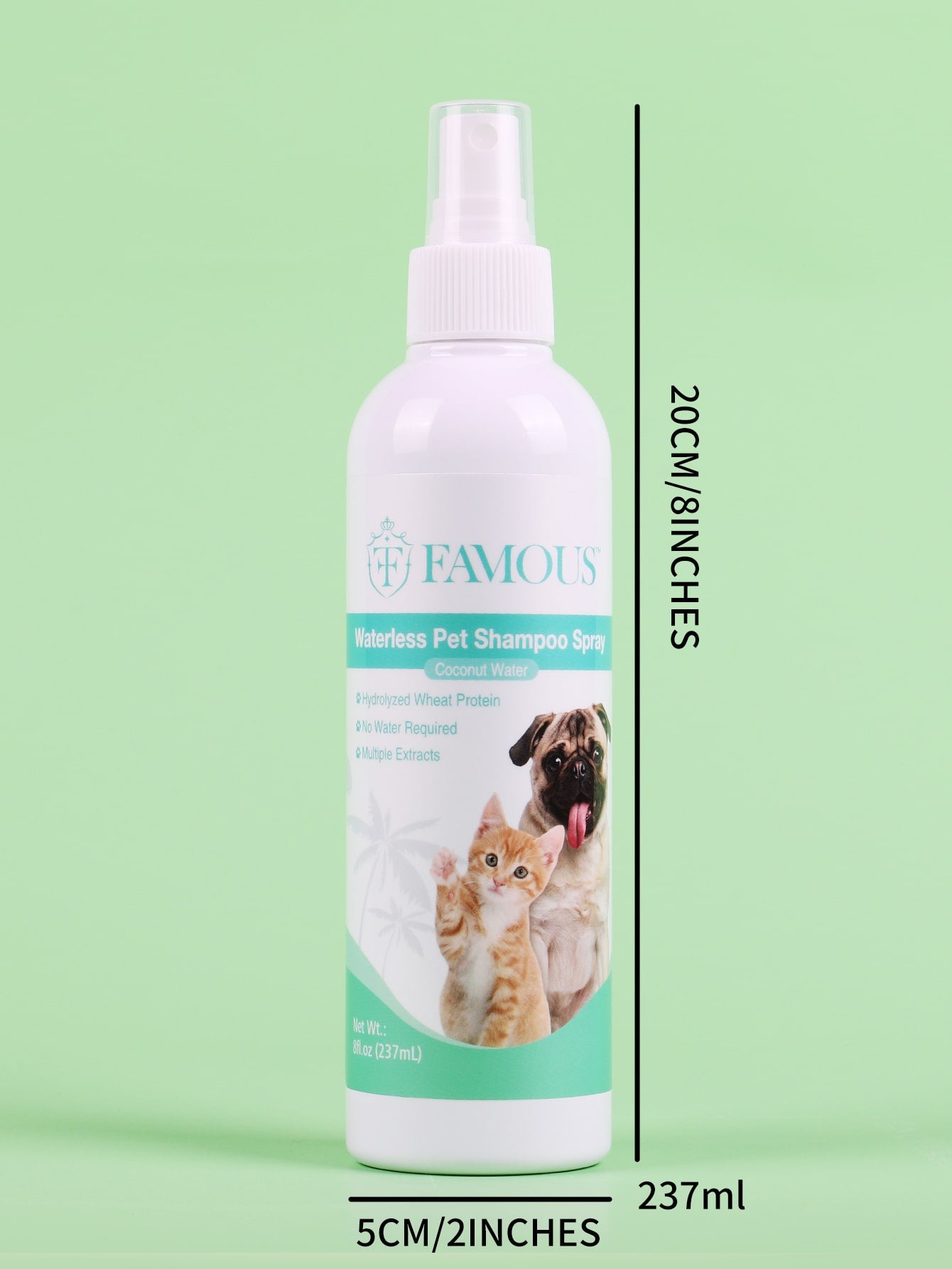 1pc 237ML Waterless Pet Shampoo Spray