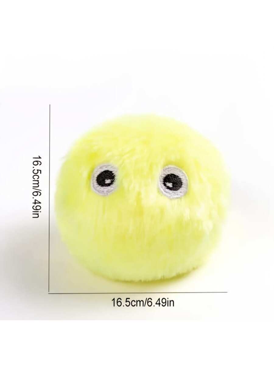 Cat Plush Toy Interactive Ball With Catnip, Cat Training Toy, Pet Squeaky Sound Toy Ball