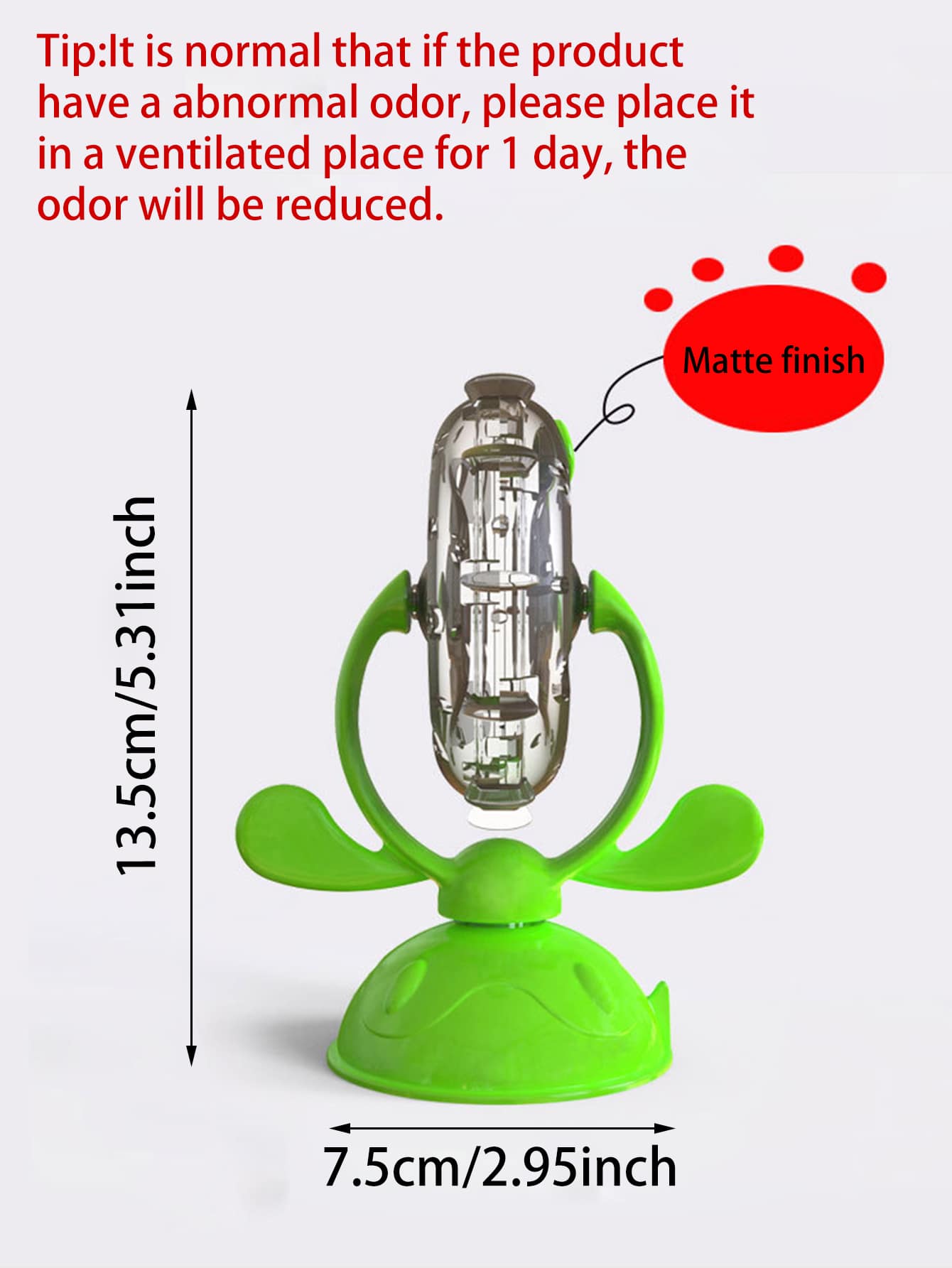 1pc Cat Toy Slow Feeder Interactive Rotating Disc With Bell And Windmill