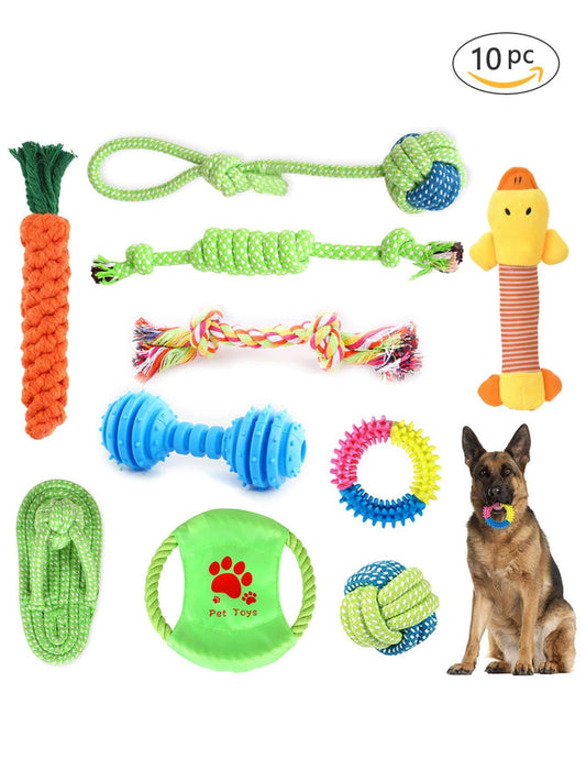 10pcs/set Knot Design Pet Chew Toy For Dog And Cat For Teeth Grinding
