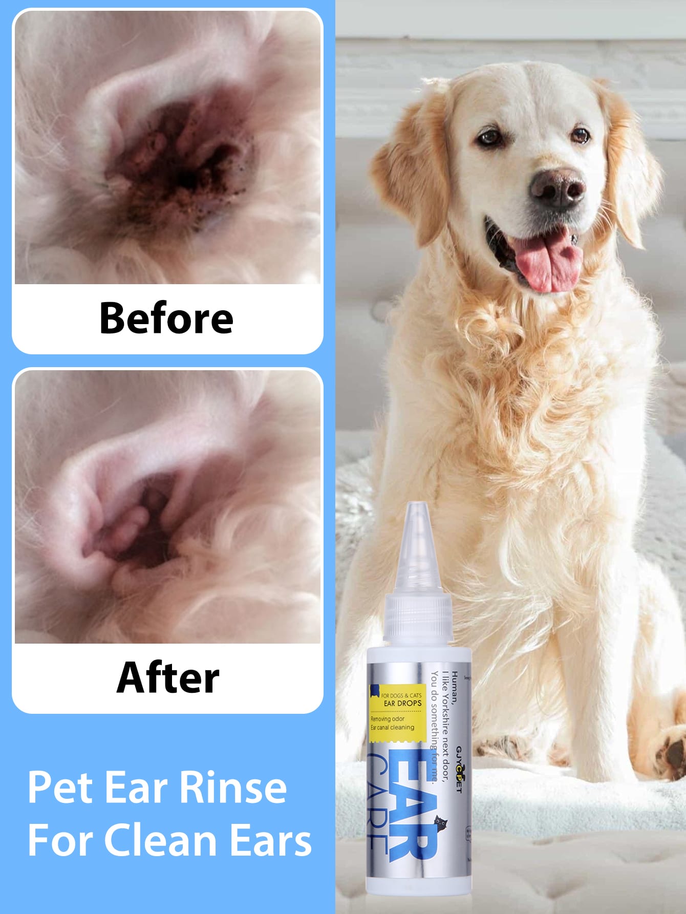 1pc 60 Ml Pet Ear Drops For Dog And Cat For Cleaning