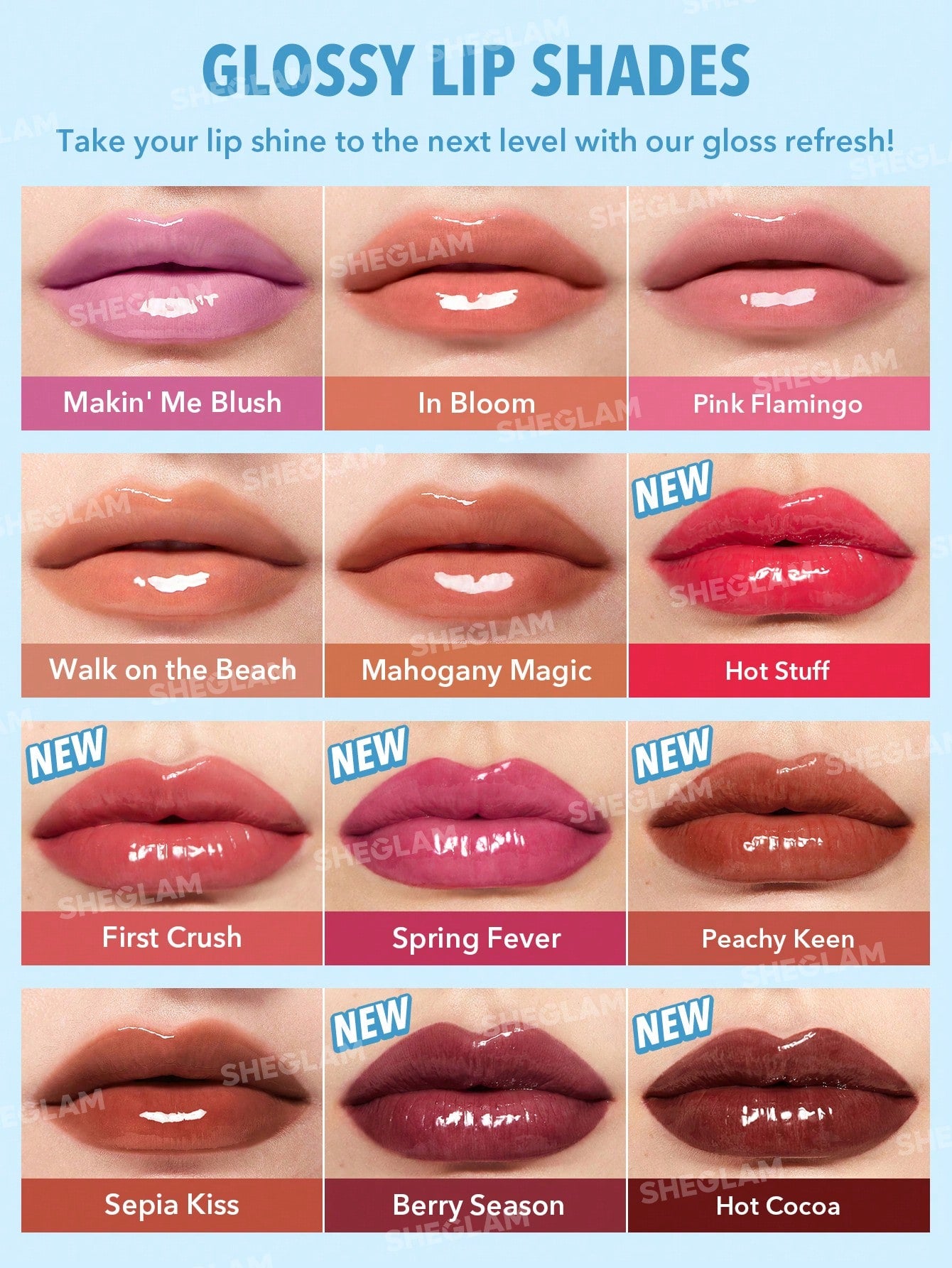 SHEGLAM Pout-Perfect Shine Lip Plumper-Mahogany Magic Moisturizing Plumping Solid Lip Gloss Non-Stick Nourishing Lip Plumping Serum Coconut Oil Lipstick Lip Cosmetics