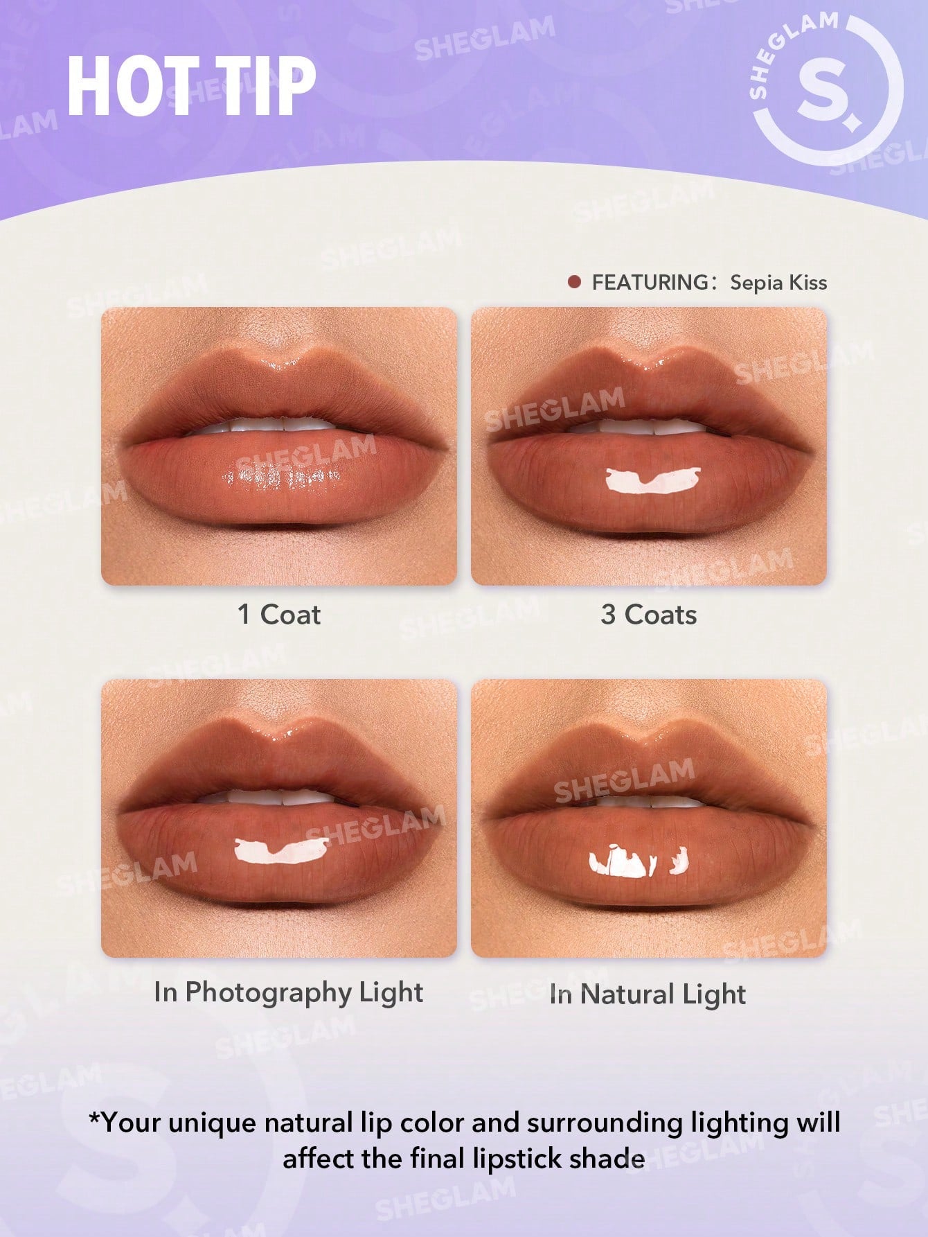 SHEGLAM Pout-Perfect Shine Lip Plumper-Mahogany Magic Moisturizing Plumping Solid Lip Gloss Non-Stick Nourishing Lip Plumping Serum Coconut Oil Lipstick Lip Cosmetics