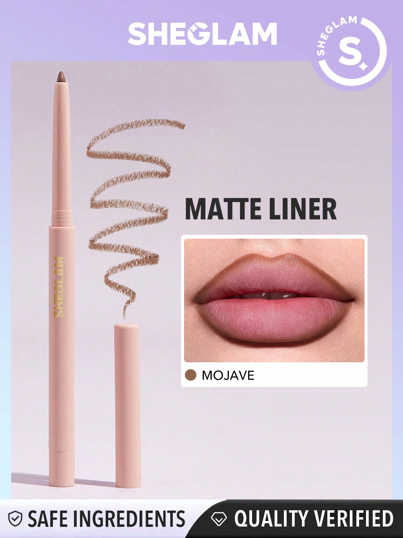 SHEGLAM So Lippy Lip Liner-Concrete Jungle Creamy Matte Lip Liner Pencil High Pigment Not Easy to Fade Silky Smooth Matte Contour Tint Lip Makeup