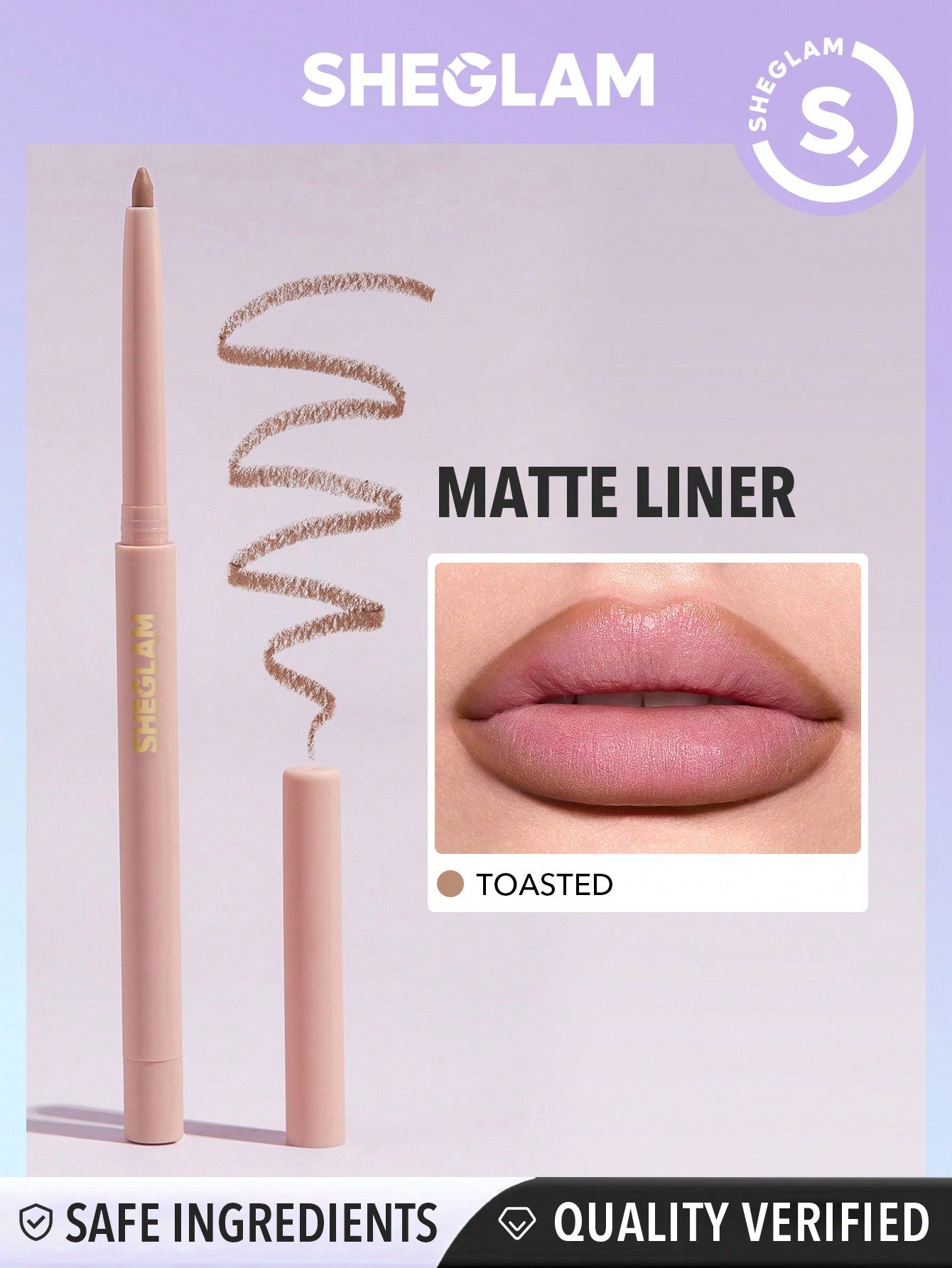 SHEGLAM So Lippy Lip Liner-Concrete Jungle Creamy Matte Lip Liner Pencil High Pigment Not Easy to Fade Silky Smooth Matte Contour Tint Lip Makeup