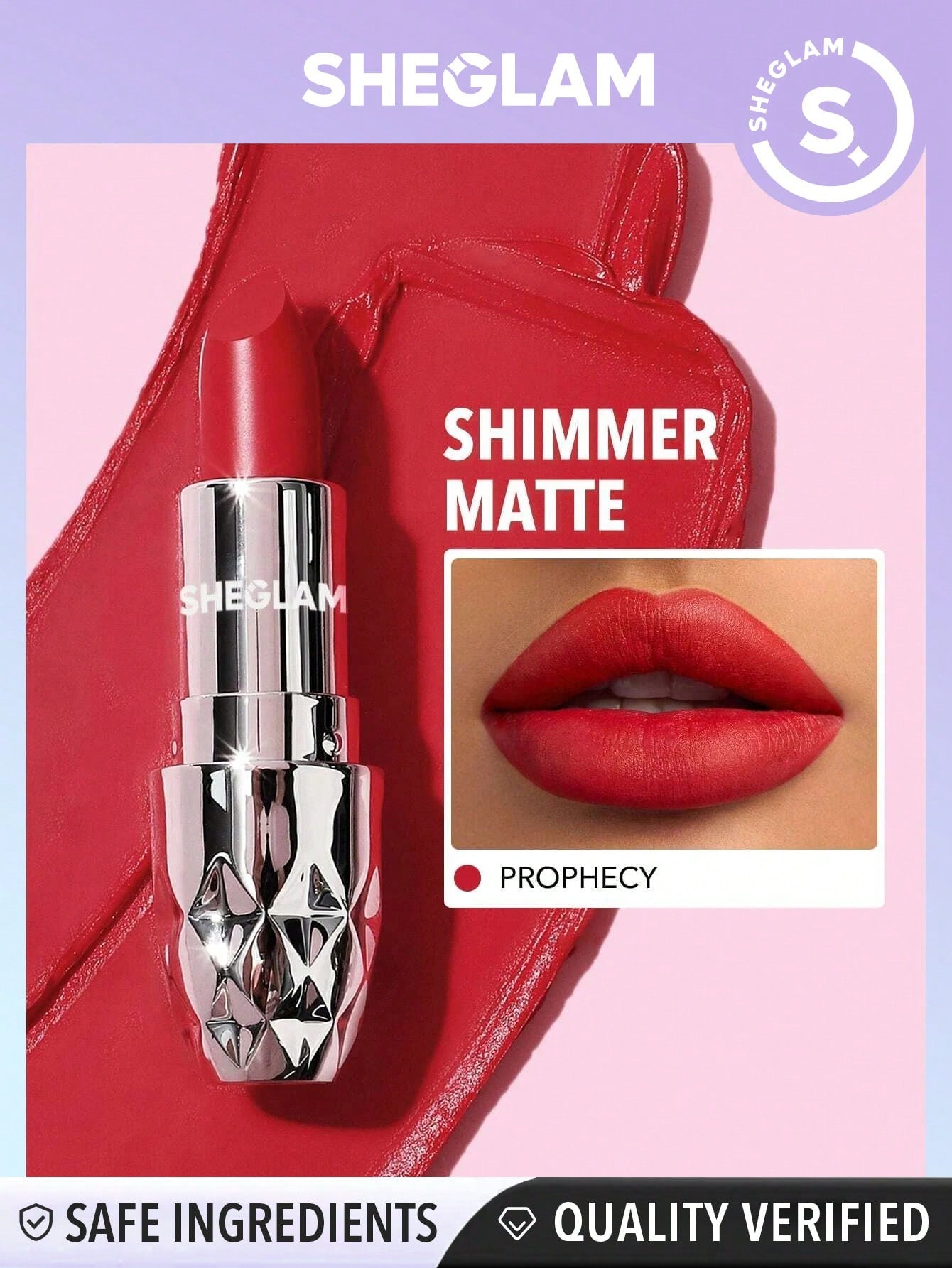 SHEGLAM Starlight Velvet Lipstick-Bold Berry 10 Colors Shimmer Matte Long Lasting Lipstick Nourishing Silky Smooth Lipstick