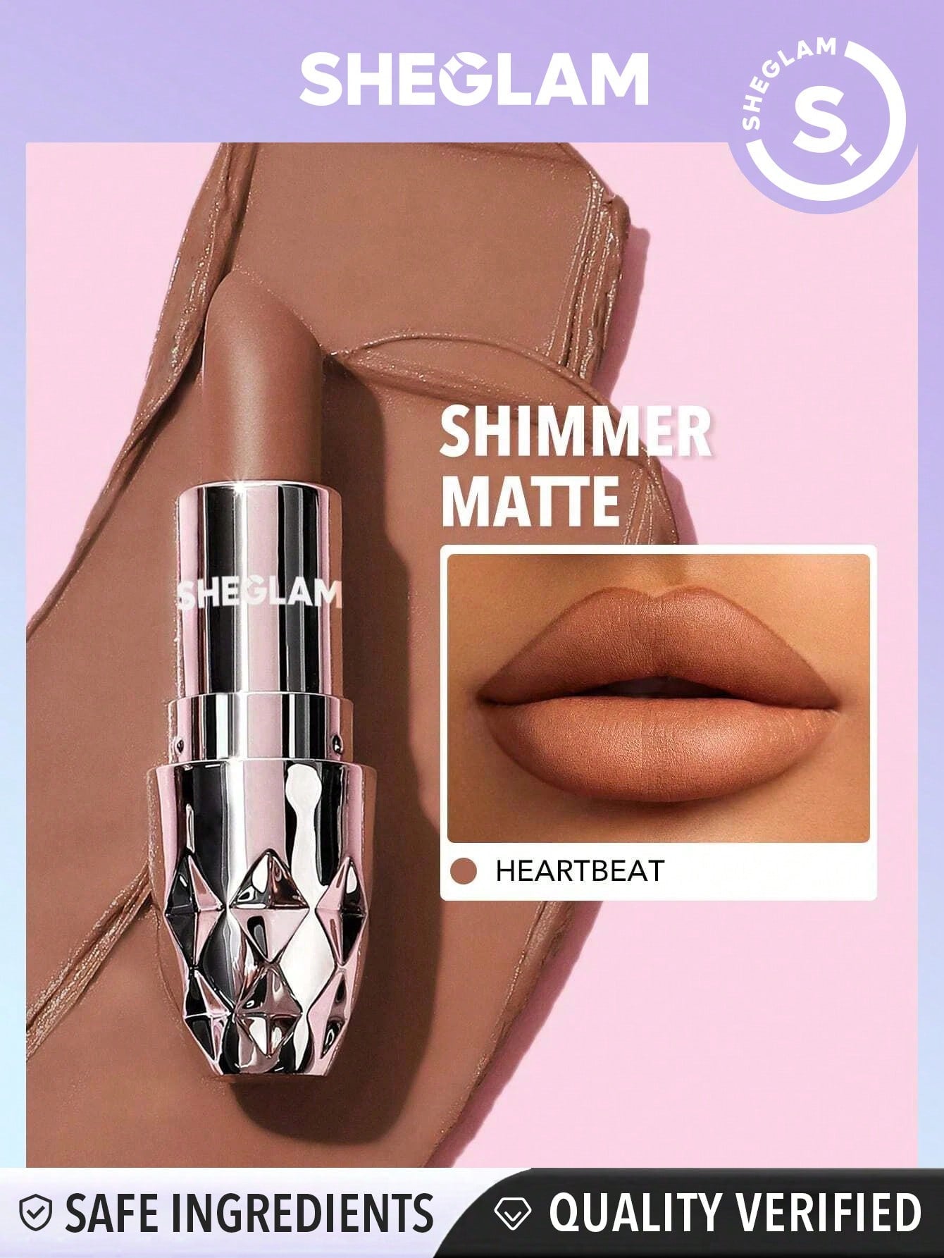 SHEGLAM Starlight Velvet Lipstick-Bold Berry 10 Colors Shimmer Matte Long Lasting Lipstick Nourishing Silky Smooth Lipstick