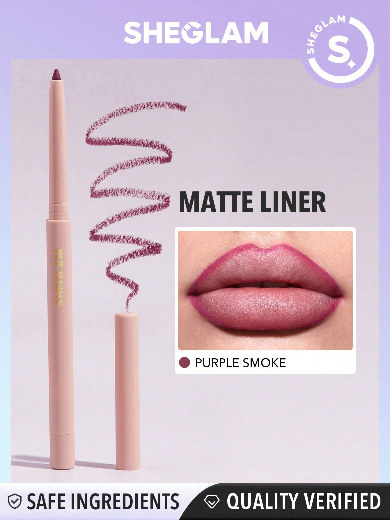 SHEGLAM So Lippy Lip Liner-Concrete Jungle Creamy Matte Lip Liner Pencil High Pigment Not Easy to Fade Silky Smooth Matte Contour Tint Lip Makeup