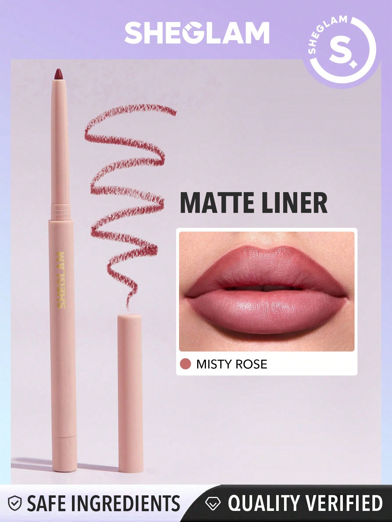 SHEGLAM So Lippy Lip Liner-Concrete Jungle Creamy Matte Lip Liner Pencil High Pigment Not Easy to Fade Silky Smooth Matte Contour Tint Lip Makeup