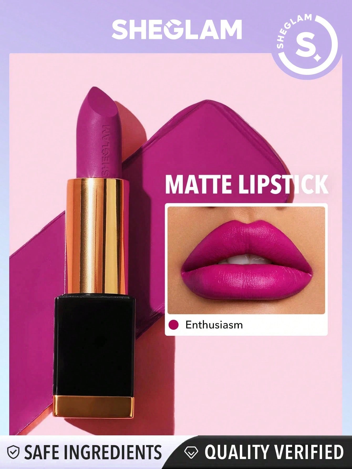 SHEGLAM Matte Allure Lipstick - Bachelorette 20 Colors Long Lasting Lipstick High Pigment Velvety Soft Lipstick